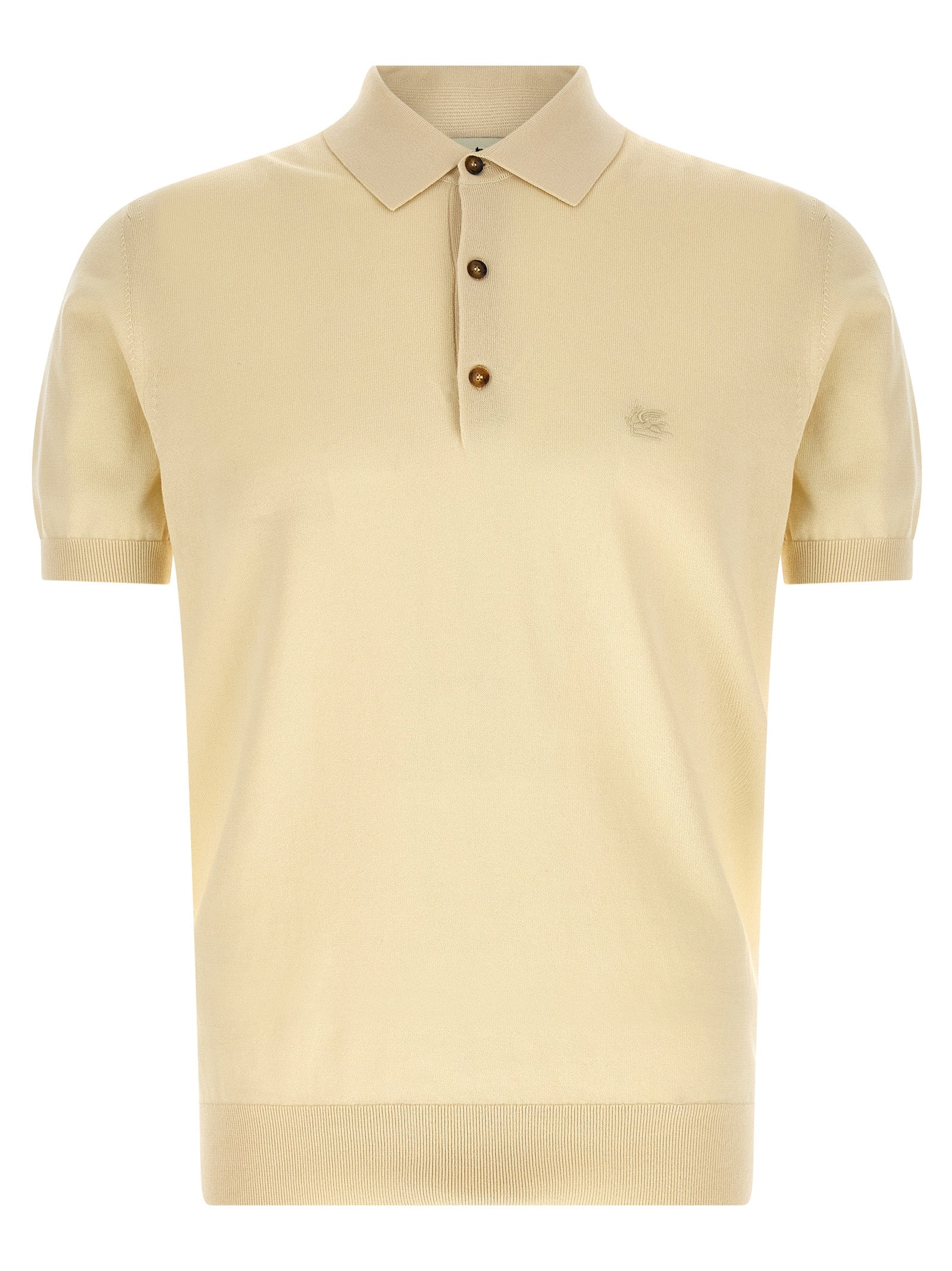 Etro Beige Cotton Polo Shirt Etro