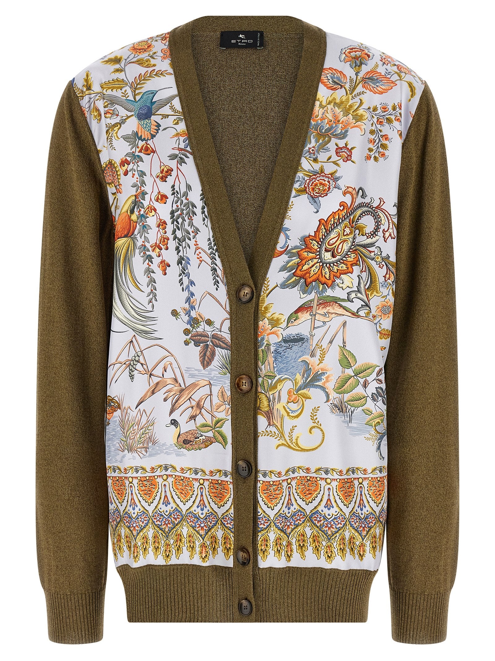 Etro Bicolor Cotton Cardigan Etro