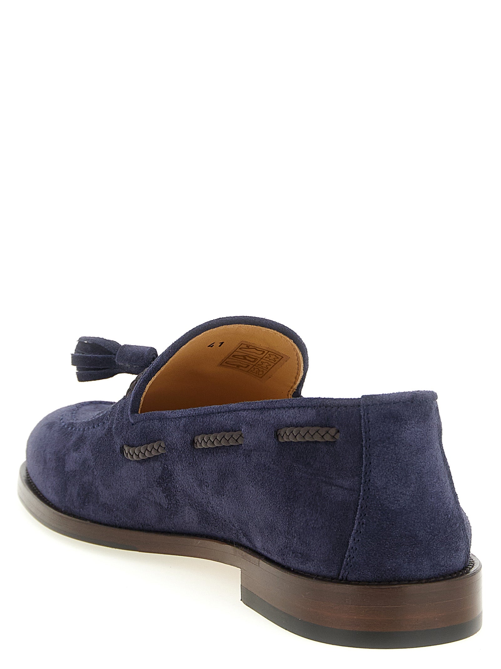 Brunello Cucinelli Blue Calfskin Slip-On Loafers Brunello Cucinelli
