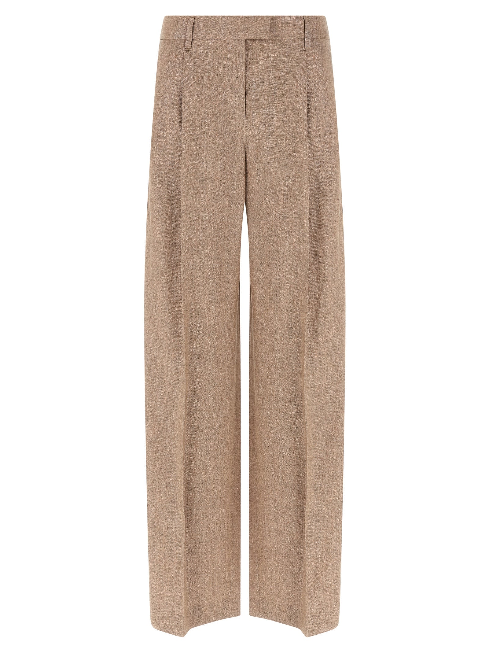 Brunello Cucinelli Multicolor Linen Flared Pants Brunello Cucinelli