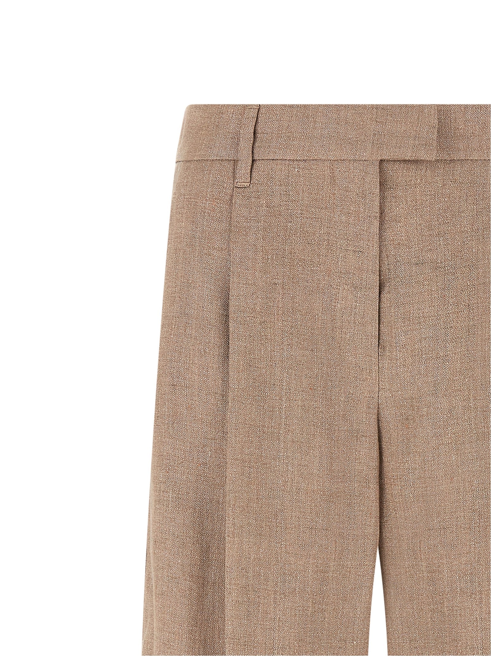 Brunello Cucinelli Multicolor Linen Flared Pants Brunello Cucinelli