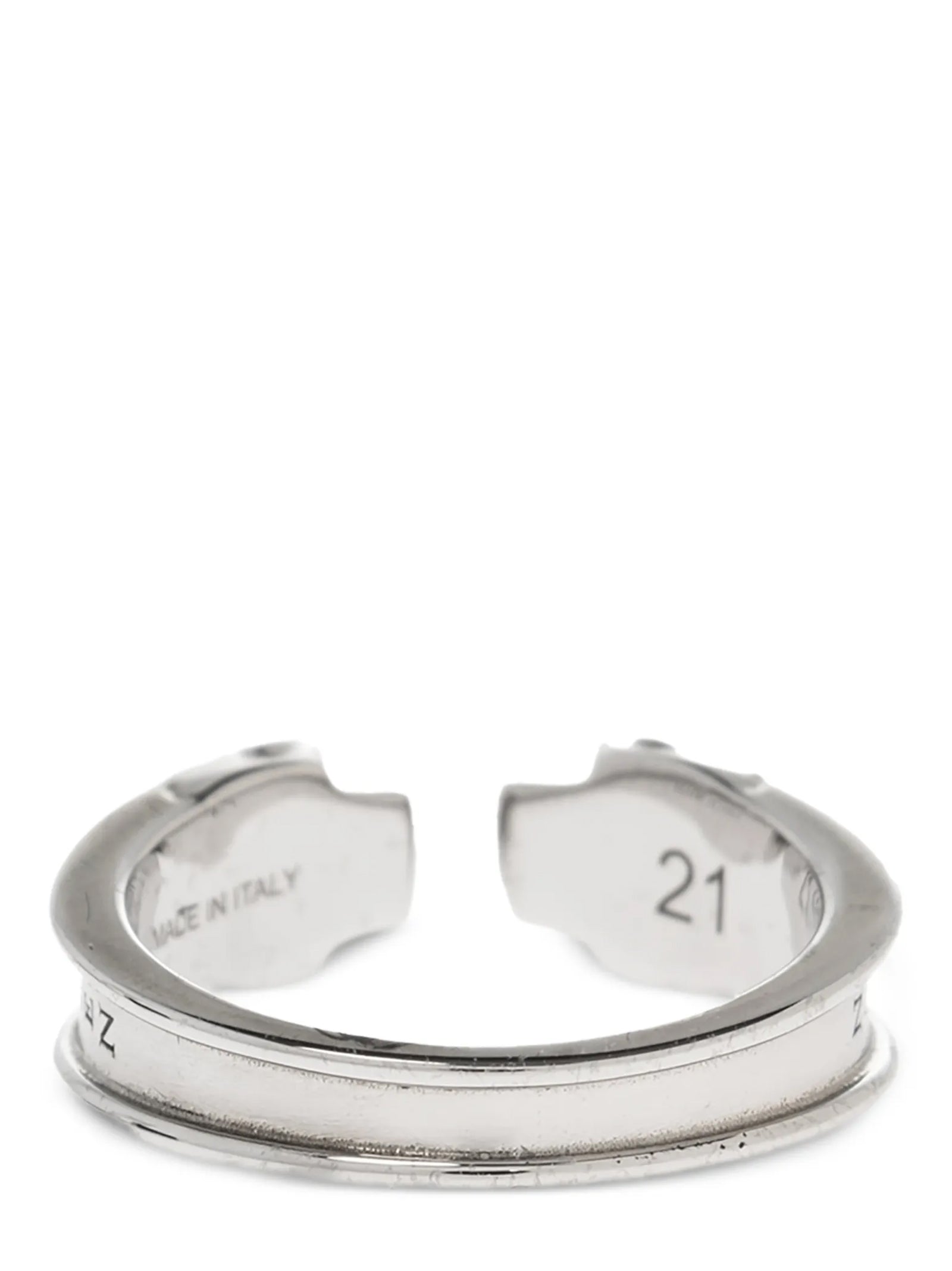 Alexander McQueen Silver Stainless Steel Ring Alexander McQueen