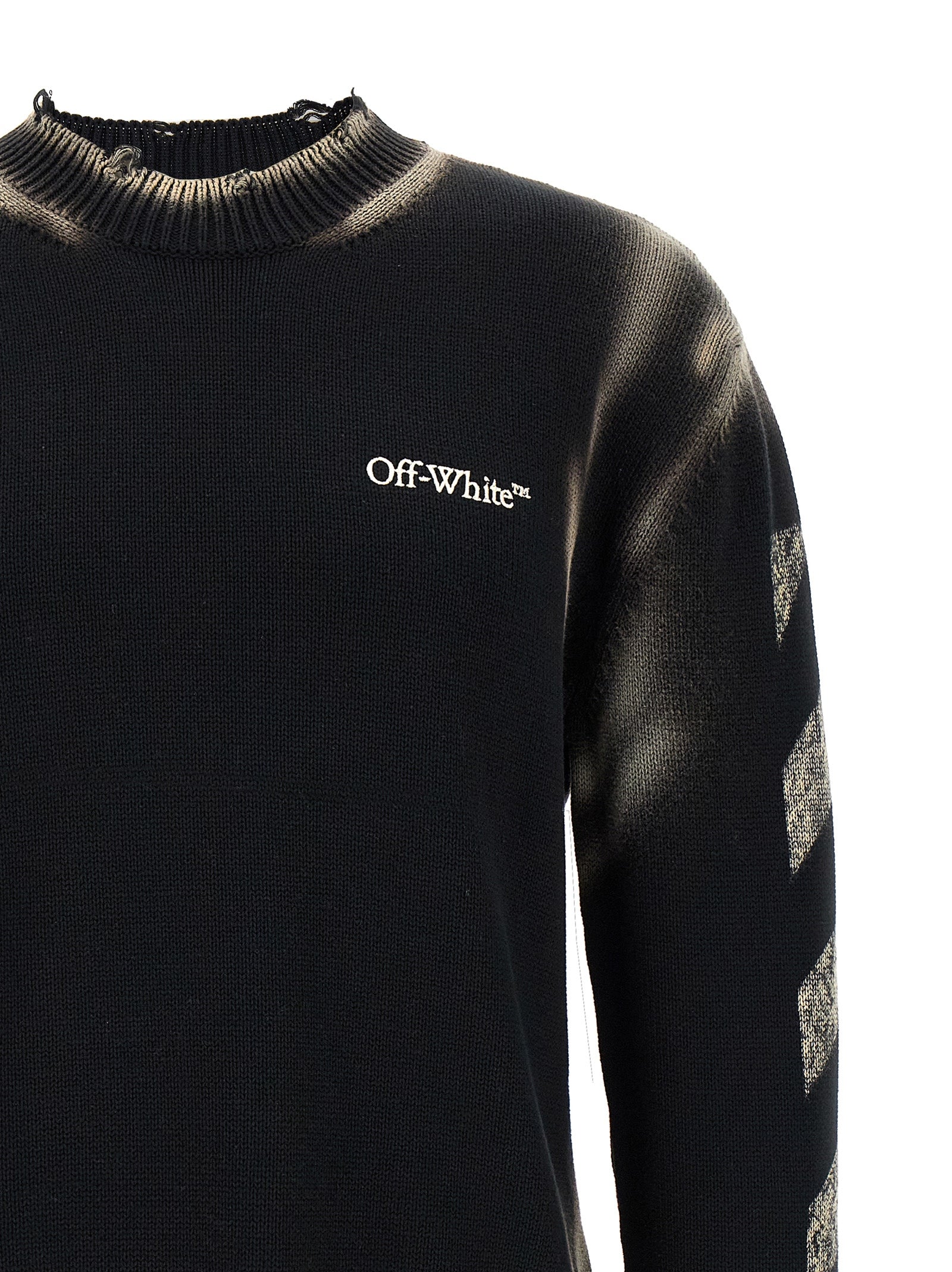Off-White Black Cotton Cardigan Off-White