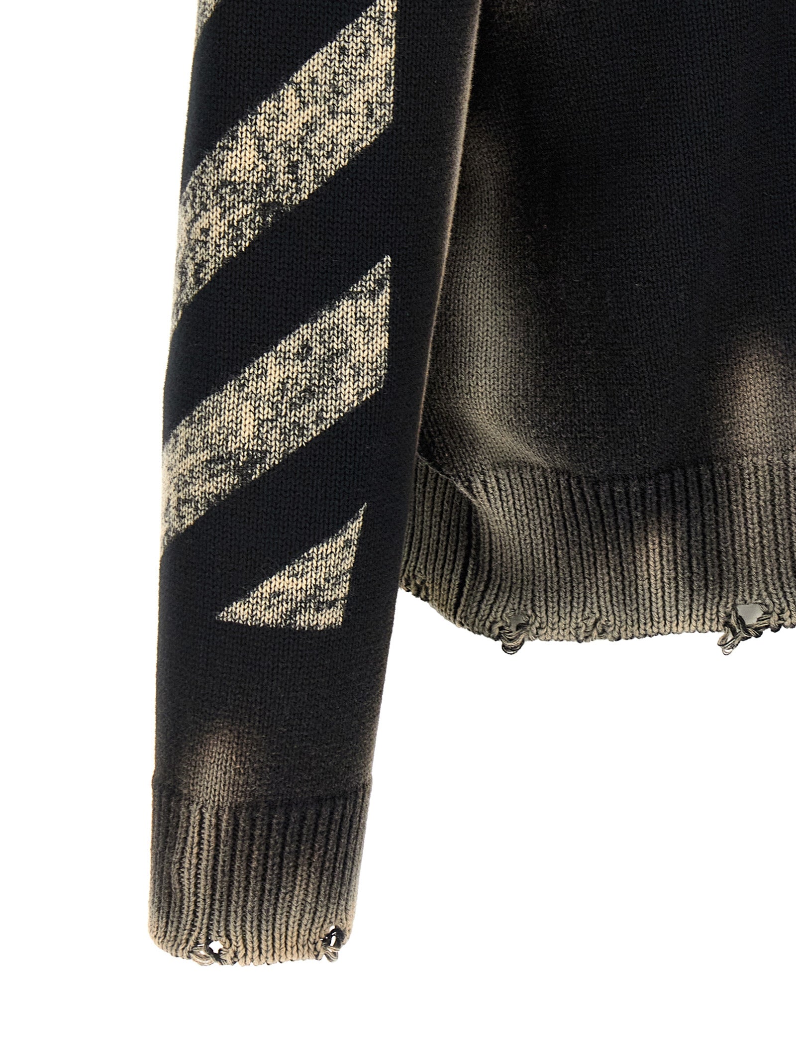 Off-White Black Cotton Cardigan Off-White