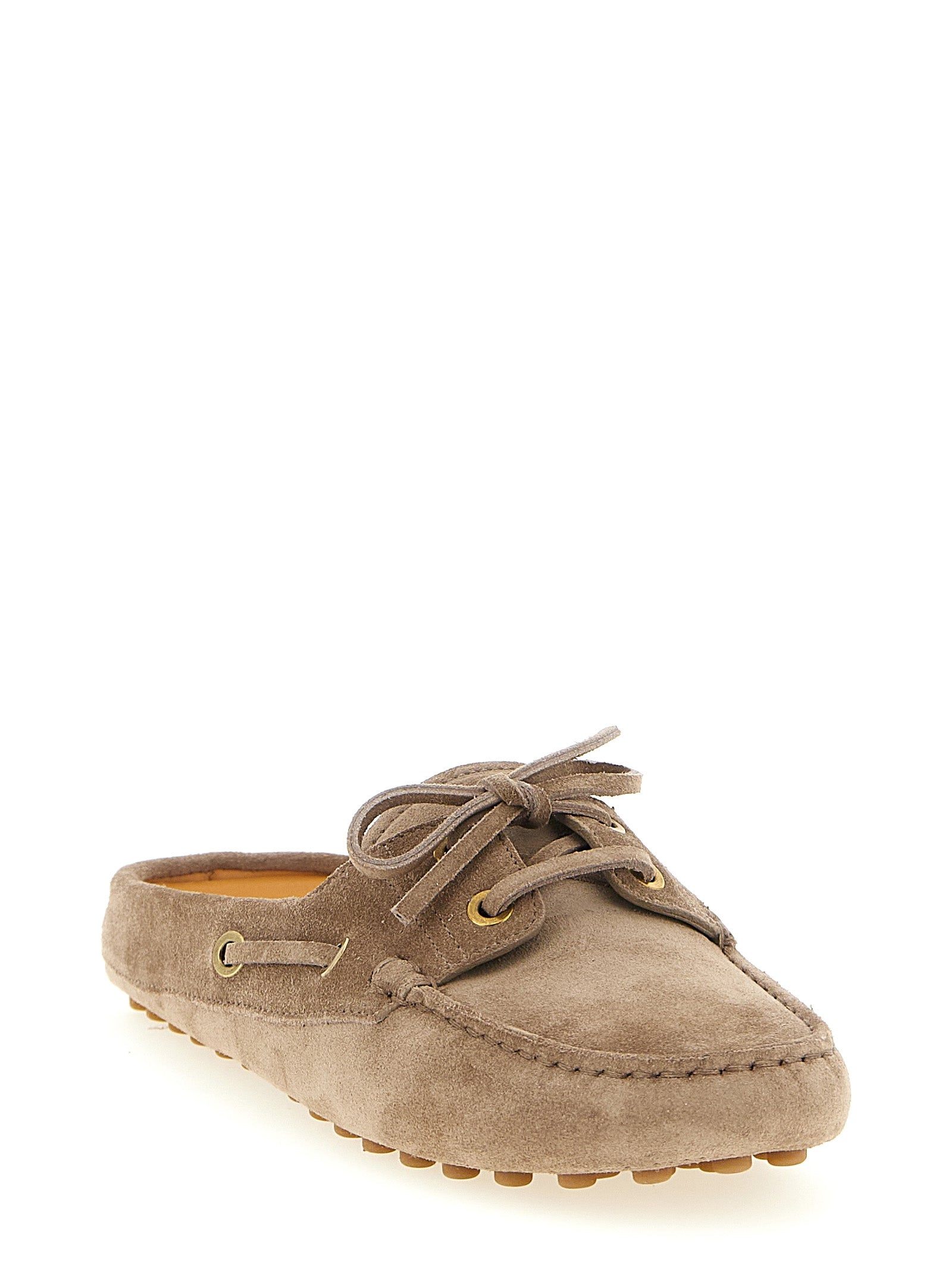 Tod's Beige Calfskin Flats Tod's