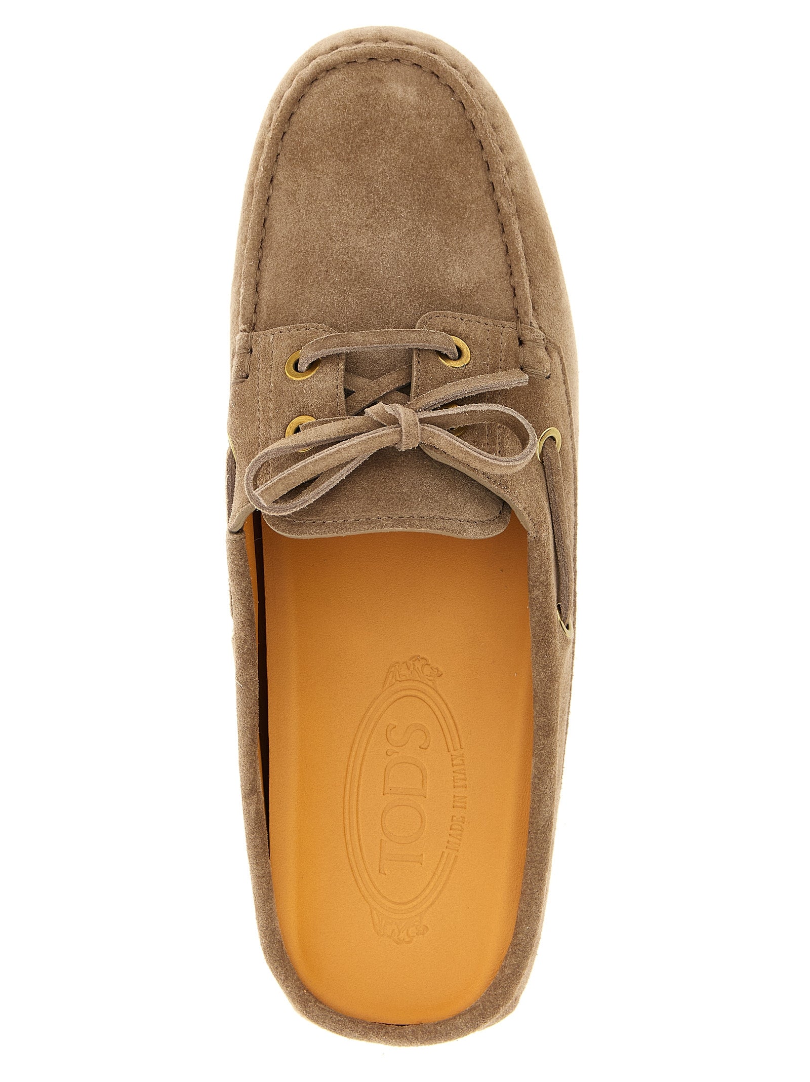 Tod's Beige Calfskin Flats Tod's