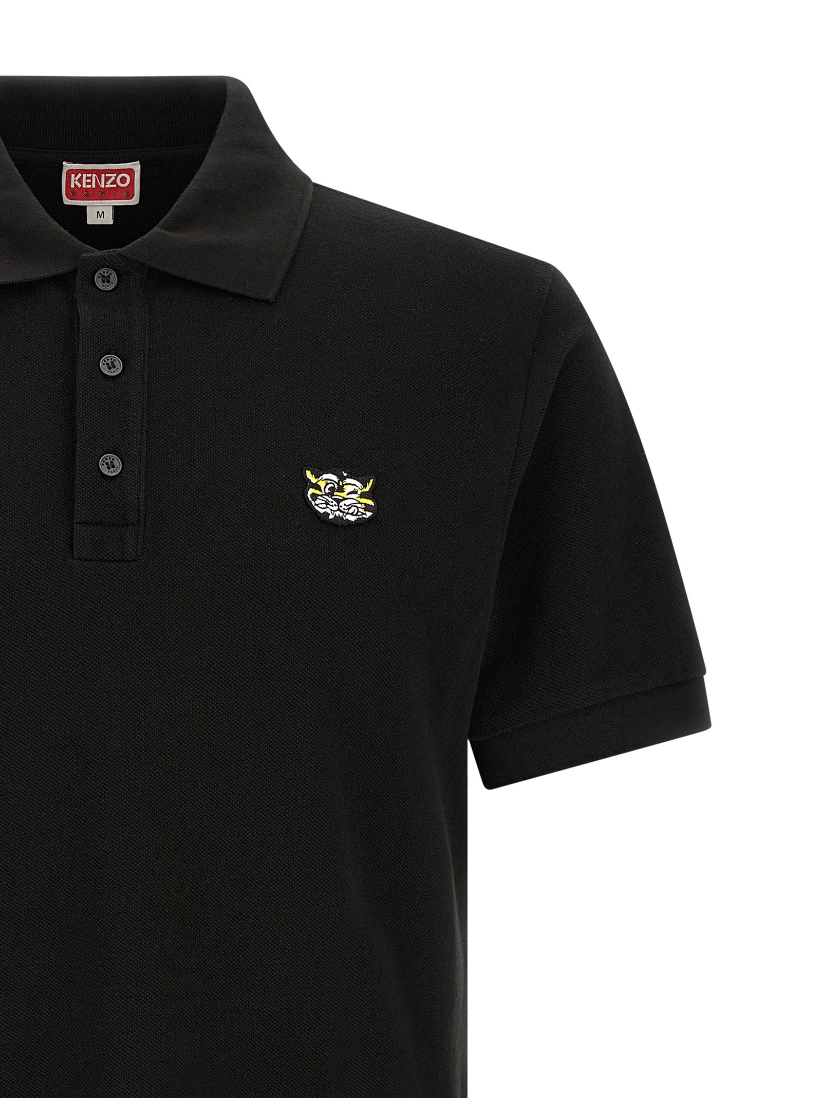 Kenzo Black Cotton Polo Shirt Kenzo
