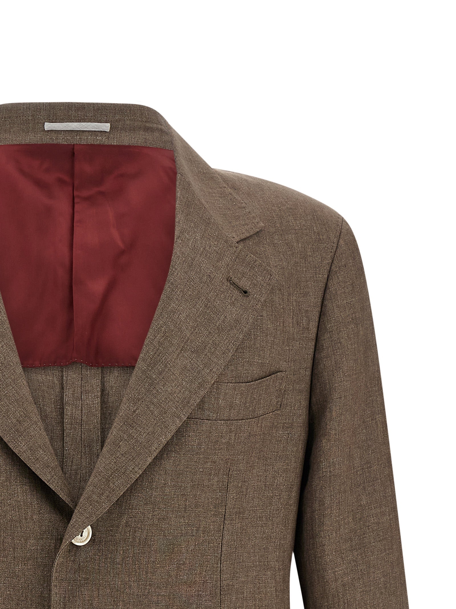 Brunello Cucinelli Brown Linen Blazer Brunello Cucinelli
