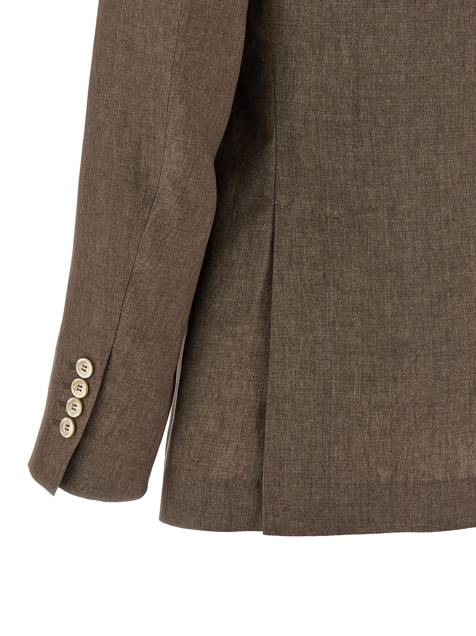 Brunello Cucinelli Brown Linen Blazer Brunello Cucinelli