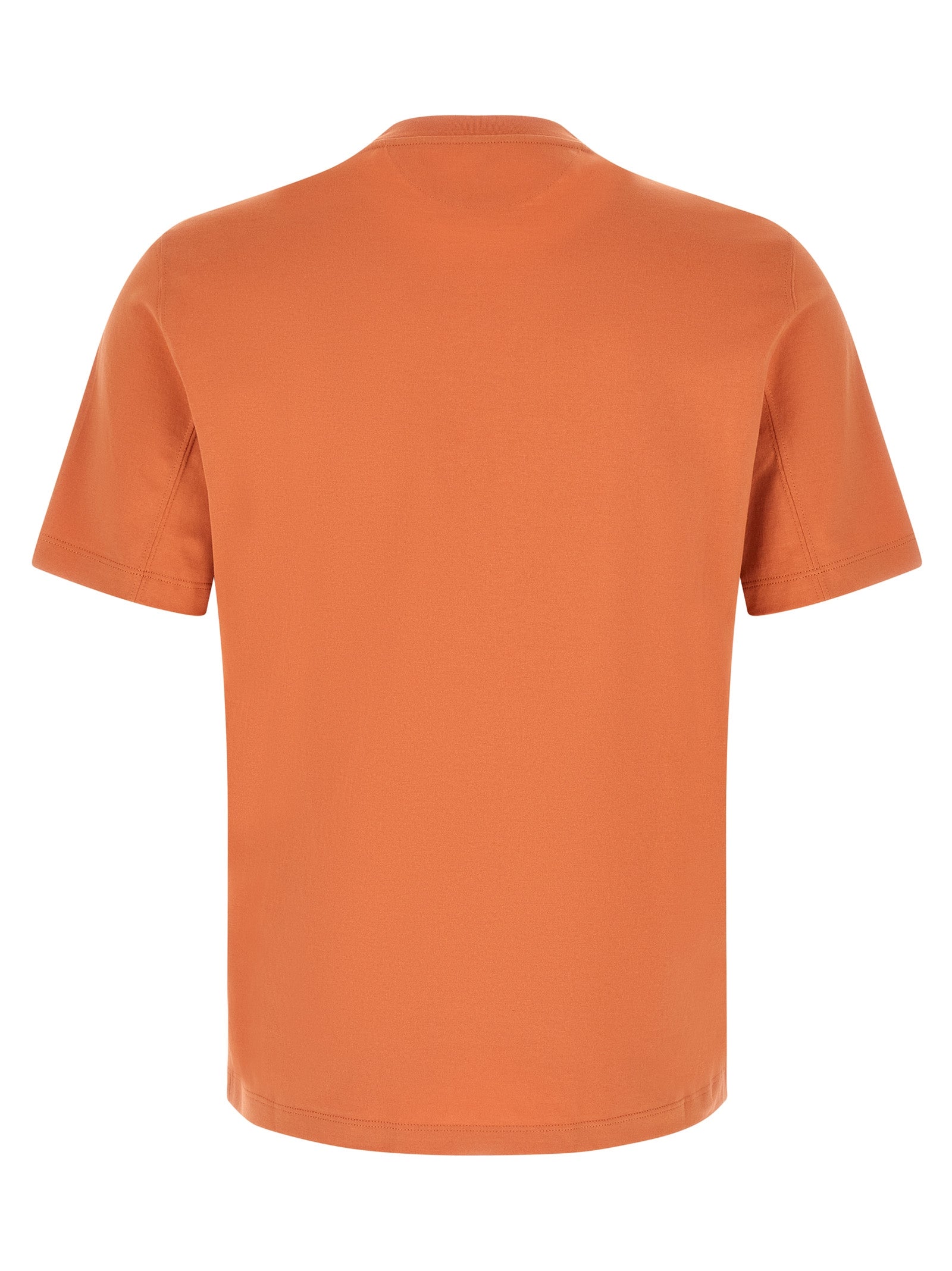 Brunello Cucinelli Orange Cotton T-Shirt Brunello Cucinelli
