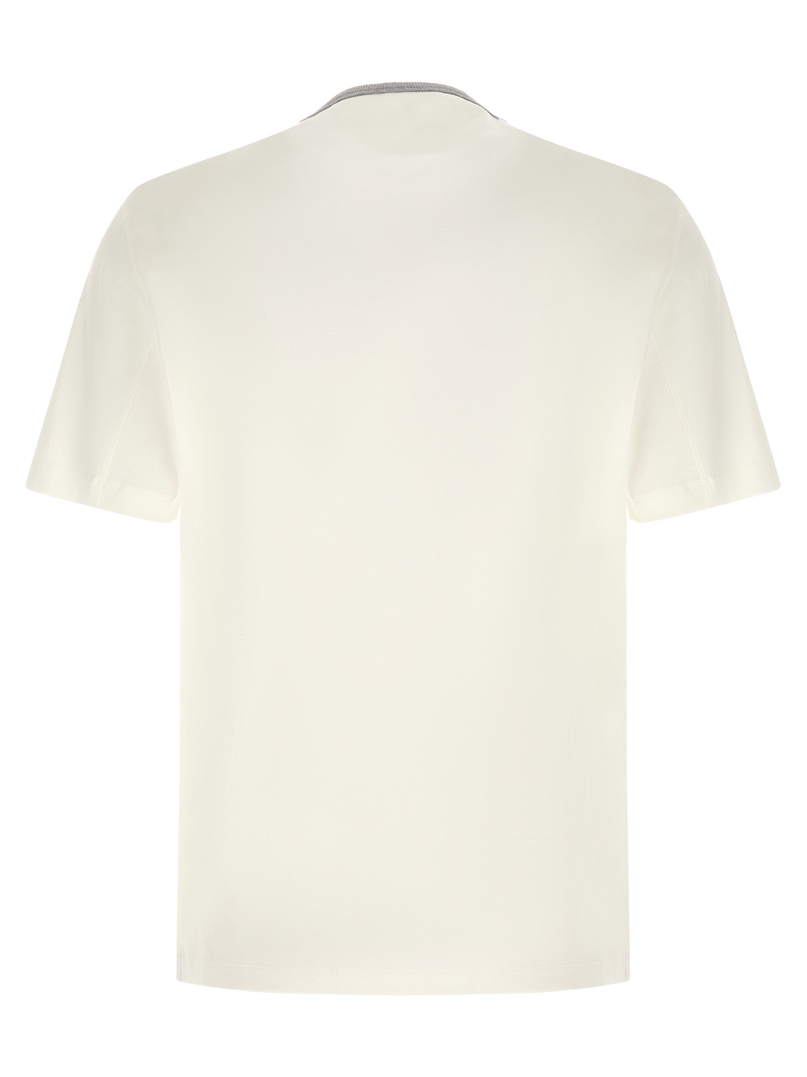 Brunello Cucinelli White Cotton T-Shirt Brunello Cucinelli