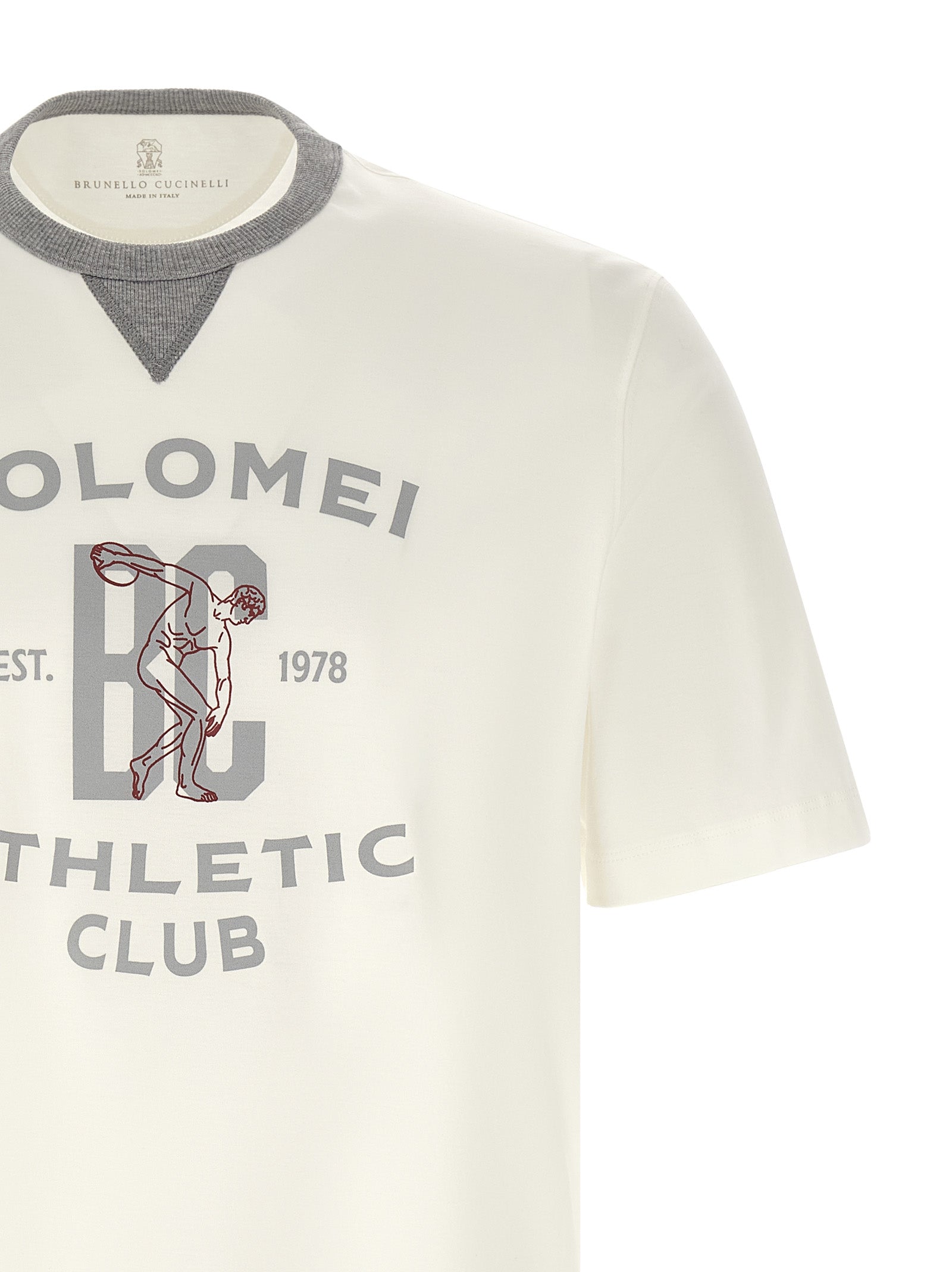 Brunello Cucinelli White Cotton T-Shirt Brunello Cucinelli