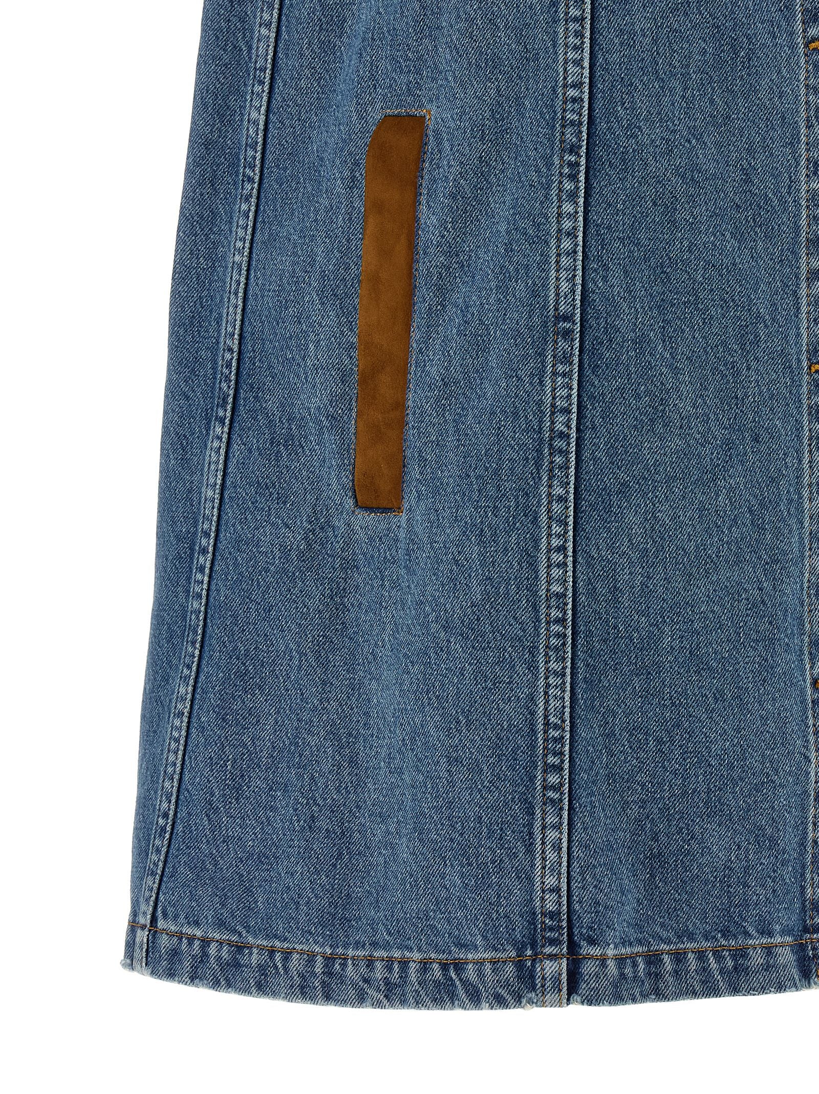 Versace Blue Cotton Short Dress Versace