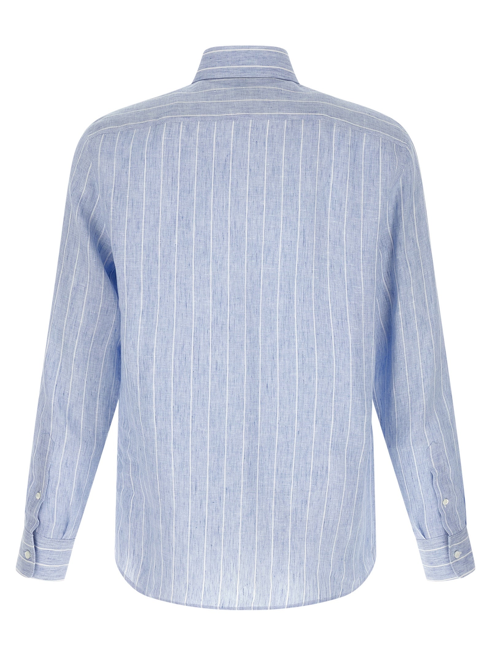 Brunello Cucinelli Blue Linen Blouse Brunello Cucinelli