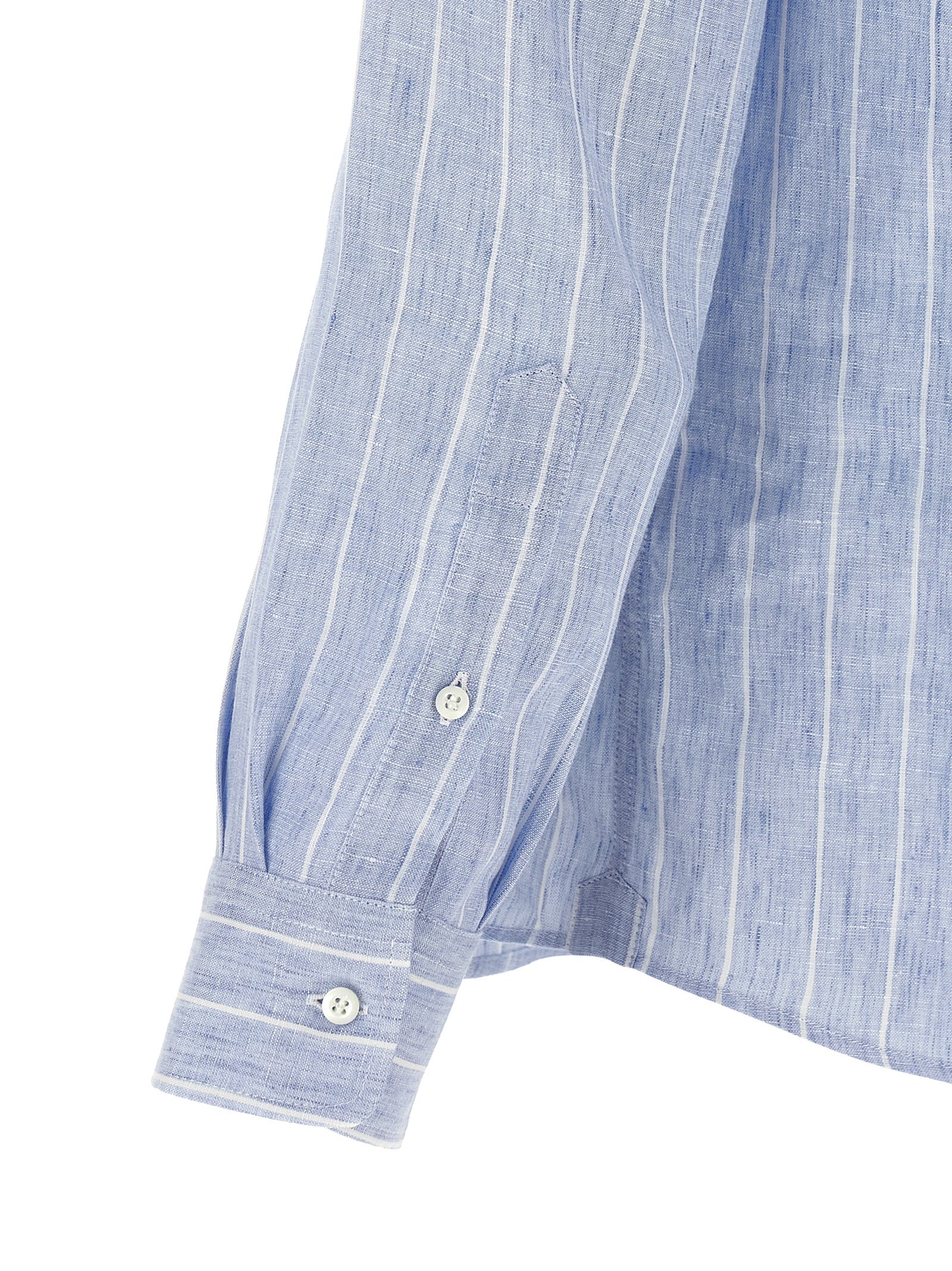 Brunello Cucinelli Blue Linen Blouse Brunello Cucinelli