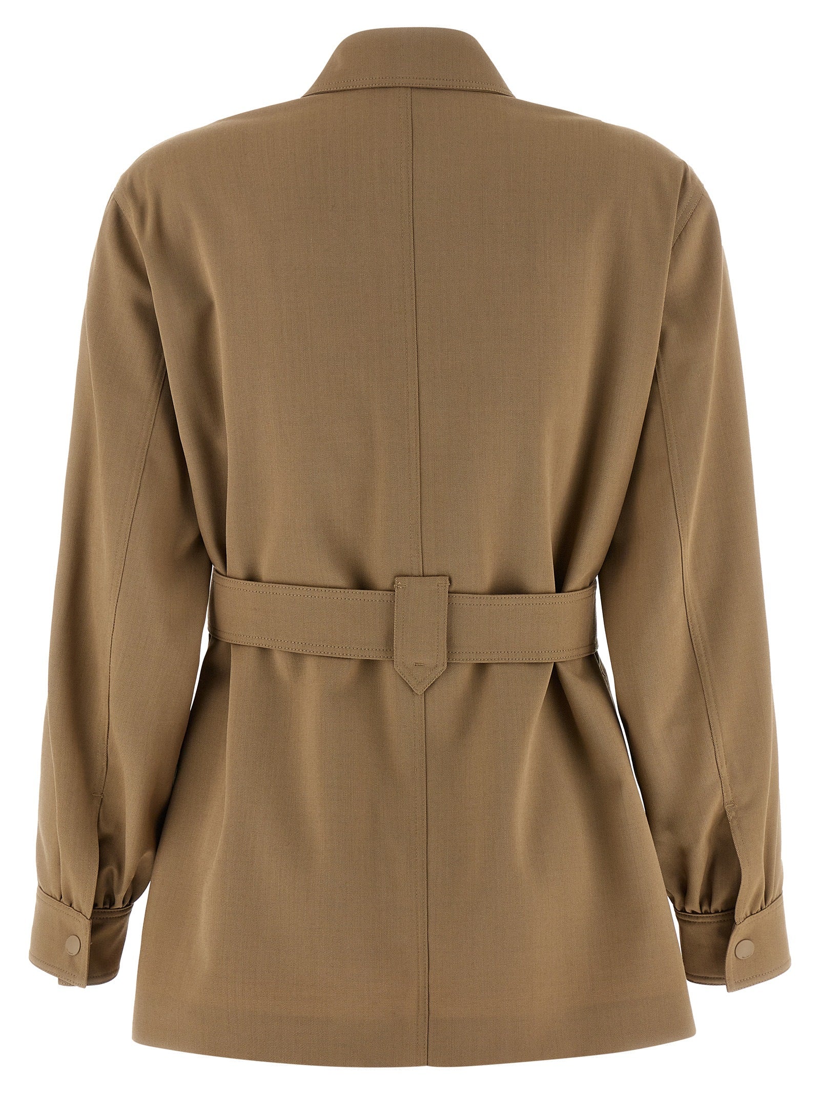Max Mara Beige Virgin Wool Blouse Max Mara