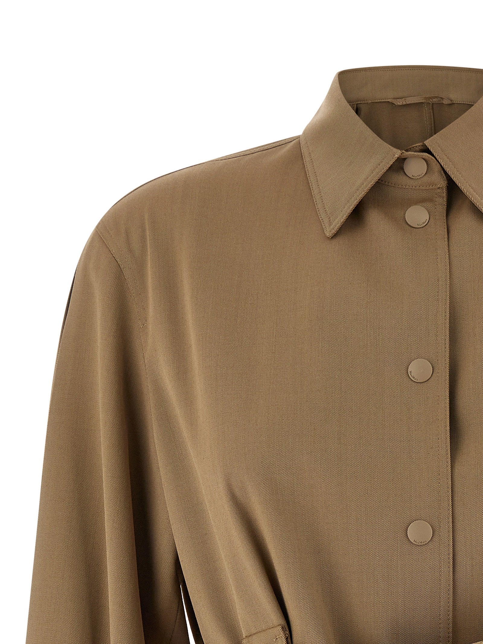Max Mara Beige Virgin Wool Blouse Max Mara