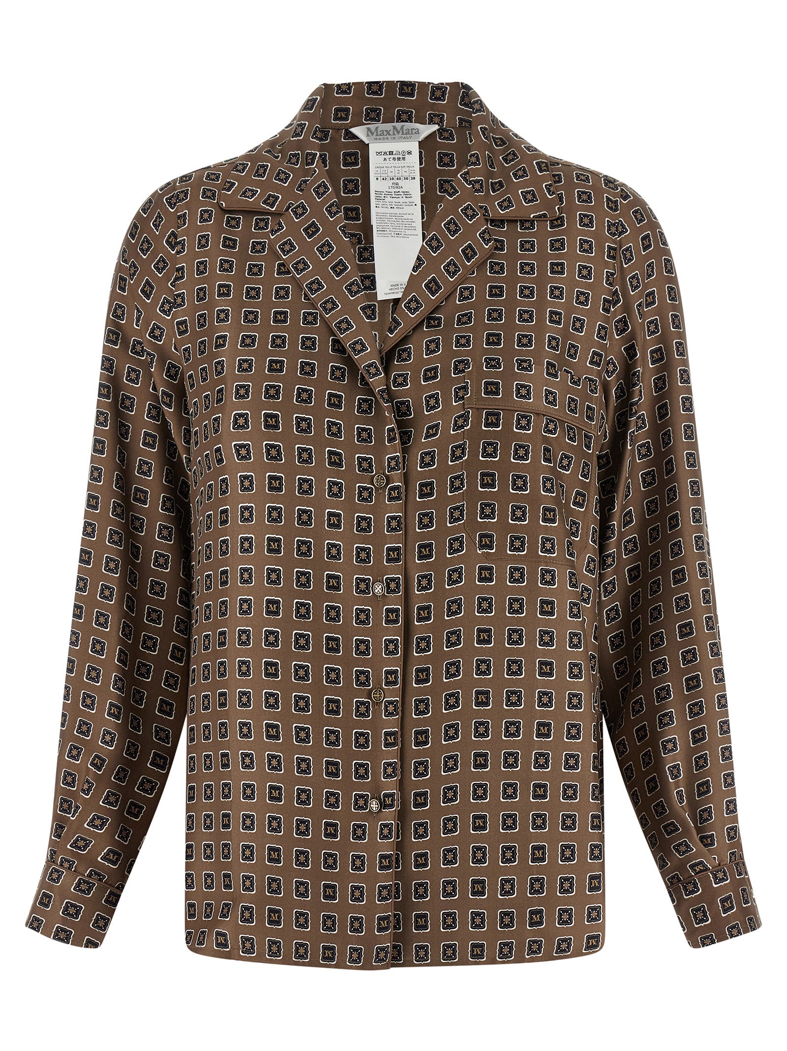 Max Mara Brown Silk Blouse Max Mara