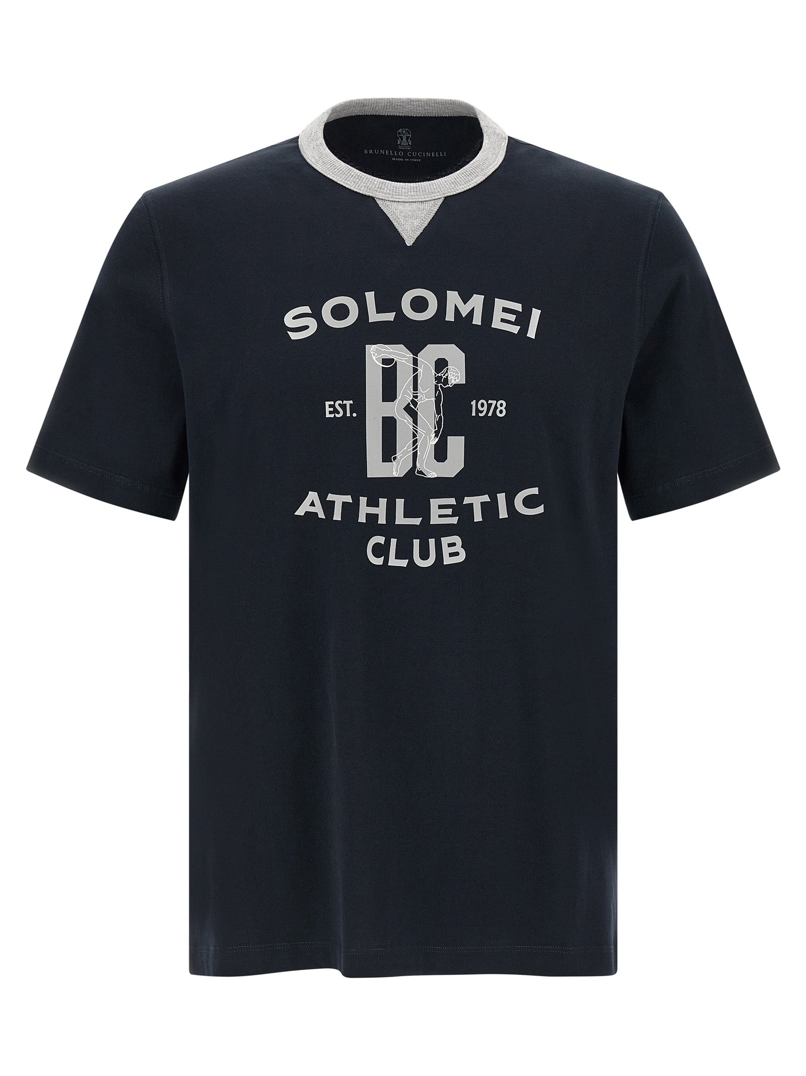 Brunello Cucinelli Blue Cotton T-Shirt Brunello Cucinelli