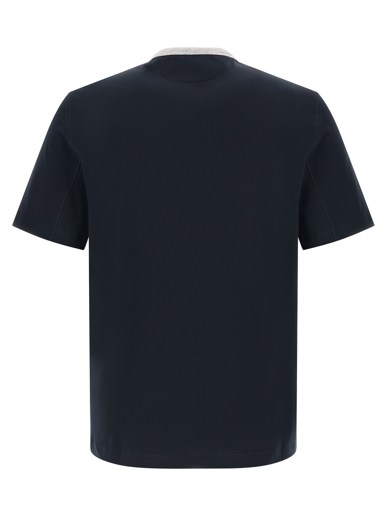 Brunello Cucinelli Blue Cotton T-Shirt Brunello Cucinelli