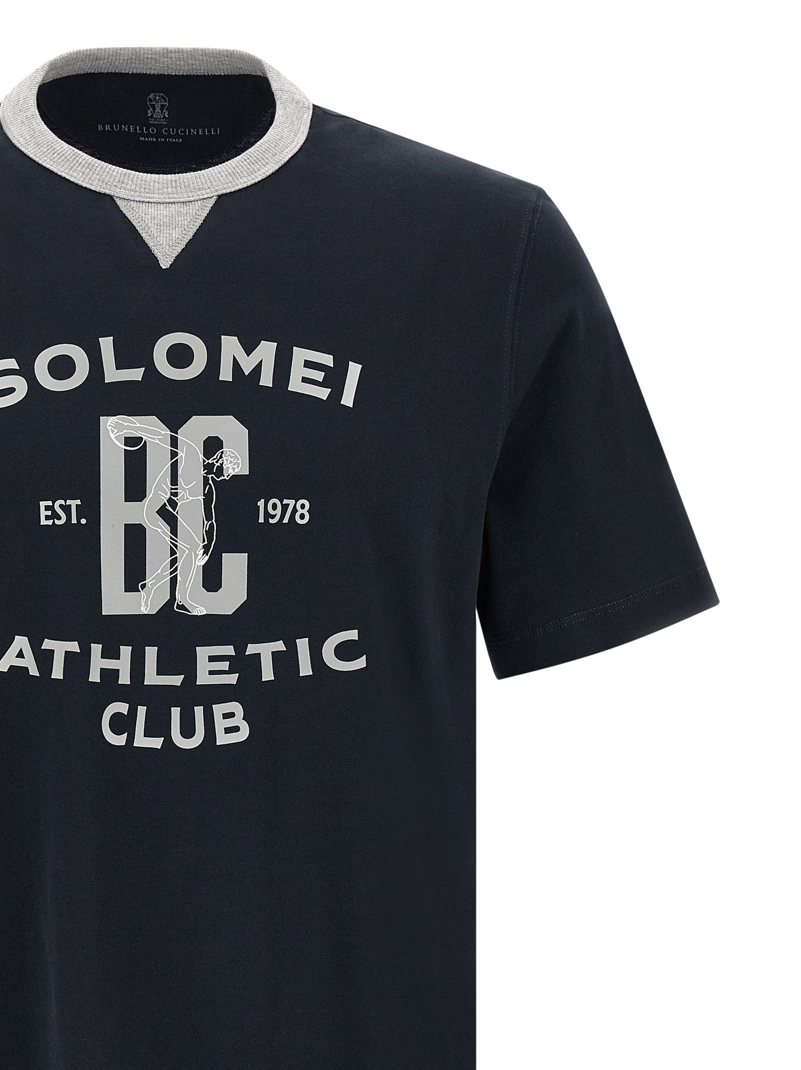 Brunello Cucinelli Blue Cotton T-Shirt Brunello Cucinelli