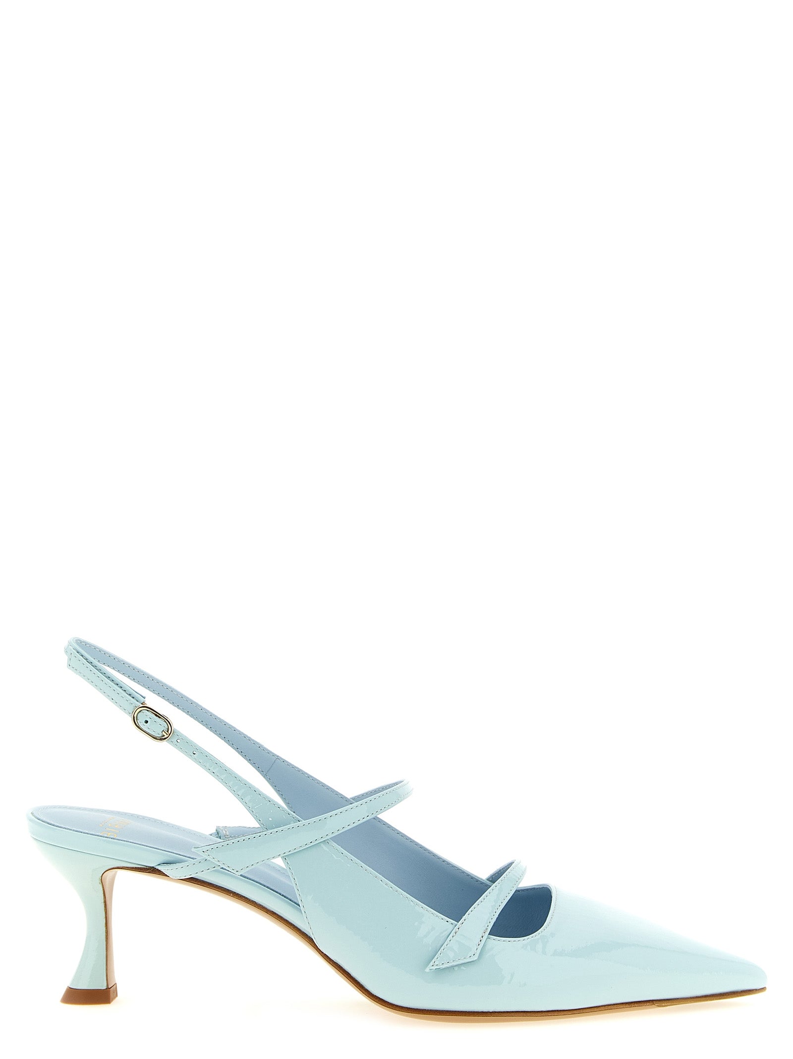 Alexandre Birman Blue Cowhide Mid Heel Pumps Alexandre Birman