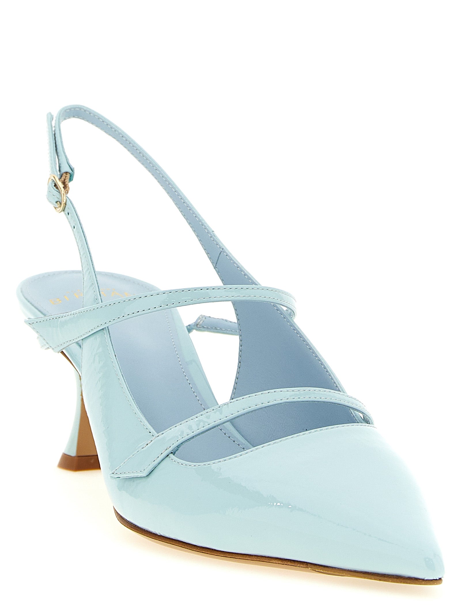 Alexandre Birman Blue Cowhide Mid Heel Pumps Alexandre Birman