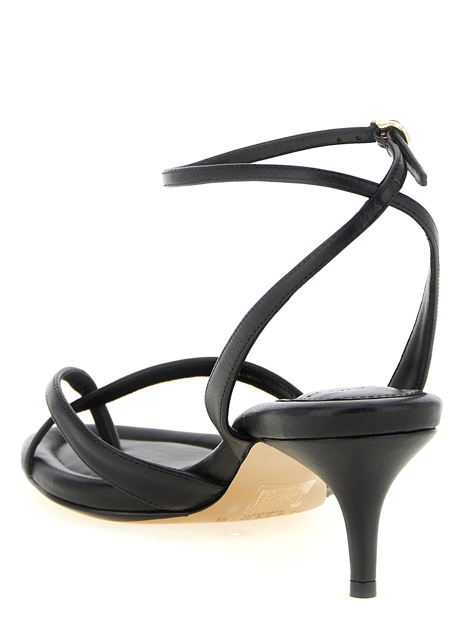 Alexandre Birman Black Cowhide Stiletto Heel Sandals Alexandre Birman
