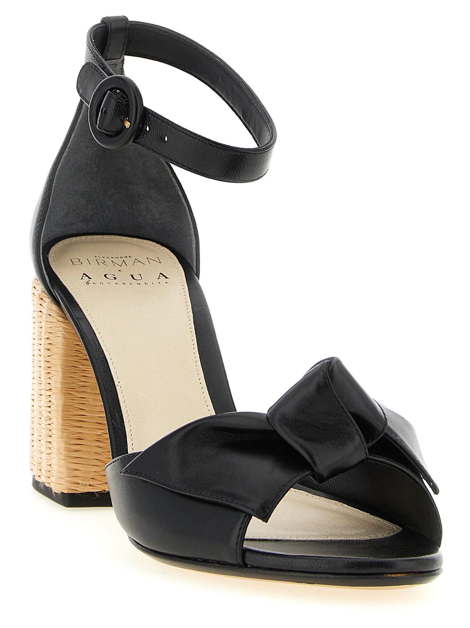 Alexandre Birman Black Cowhide Stiletto Heel Sandals Alexandre Birman