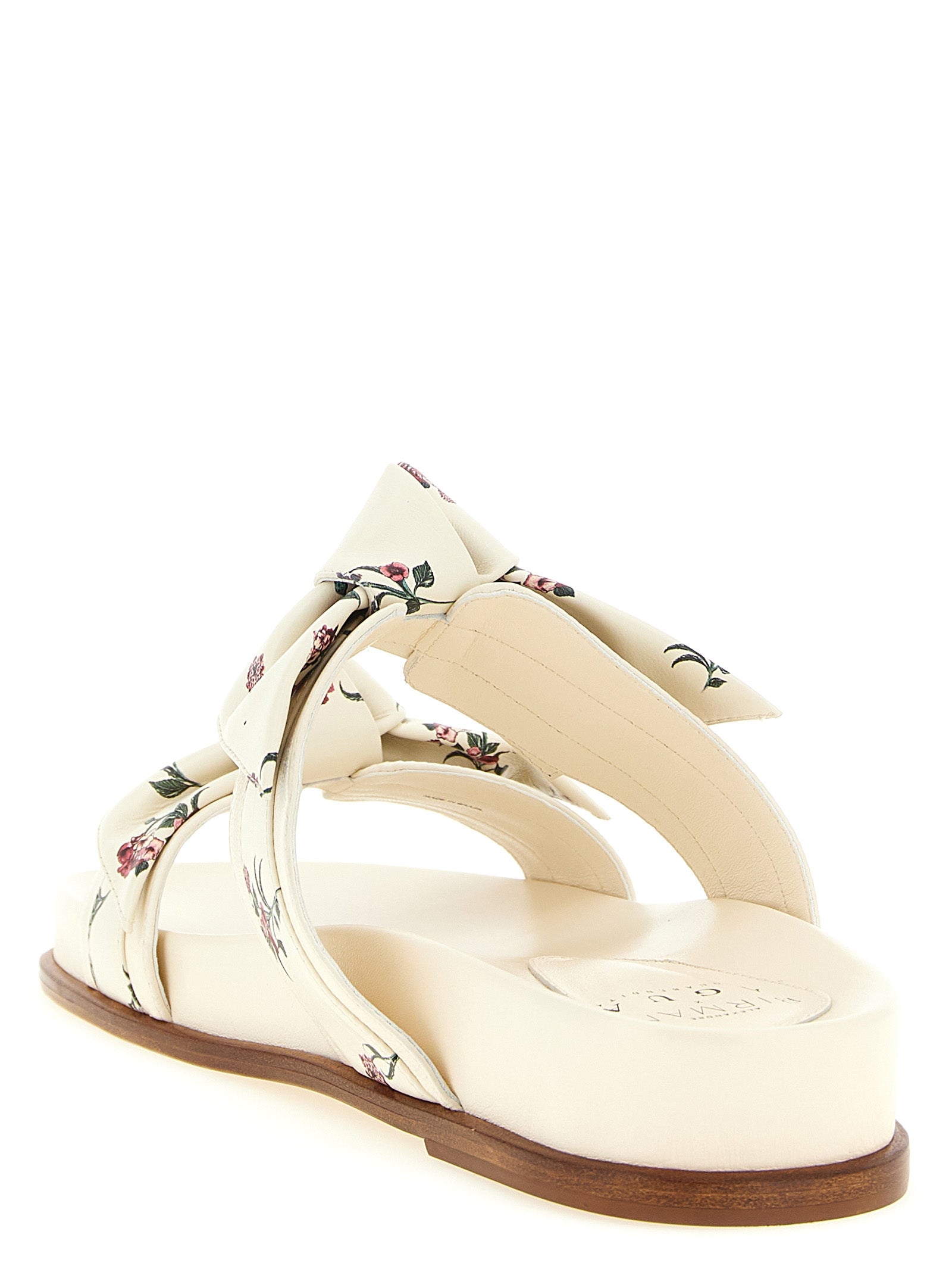 Alexandre Birman White Cowhide Slides Alexandre Birman