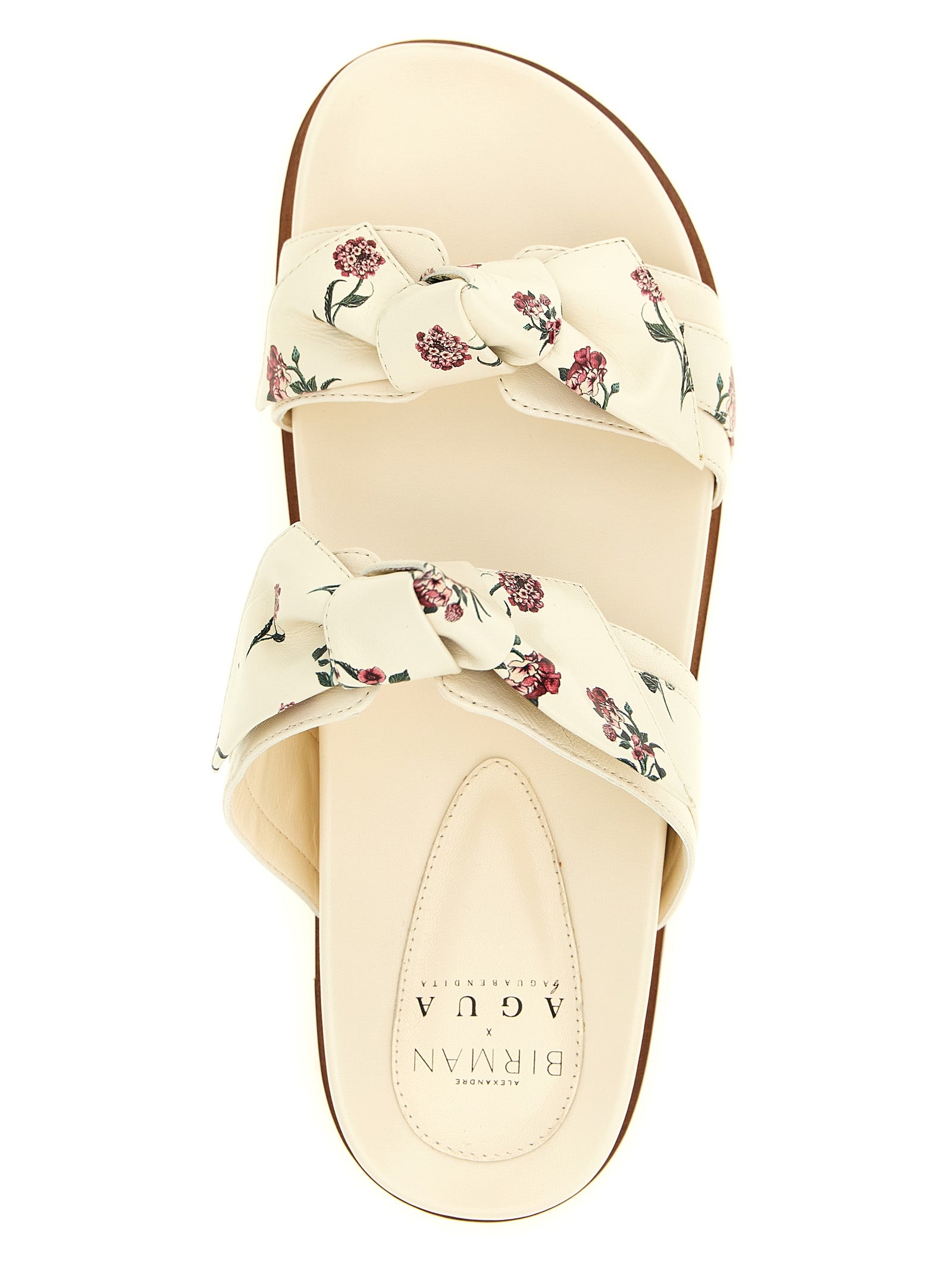 Alexandre Birman White Cowhide Slides Alexandre Birman