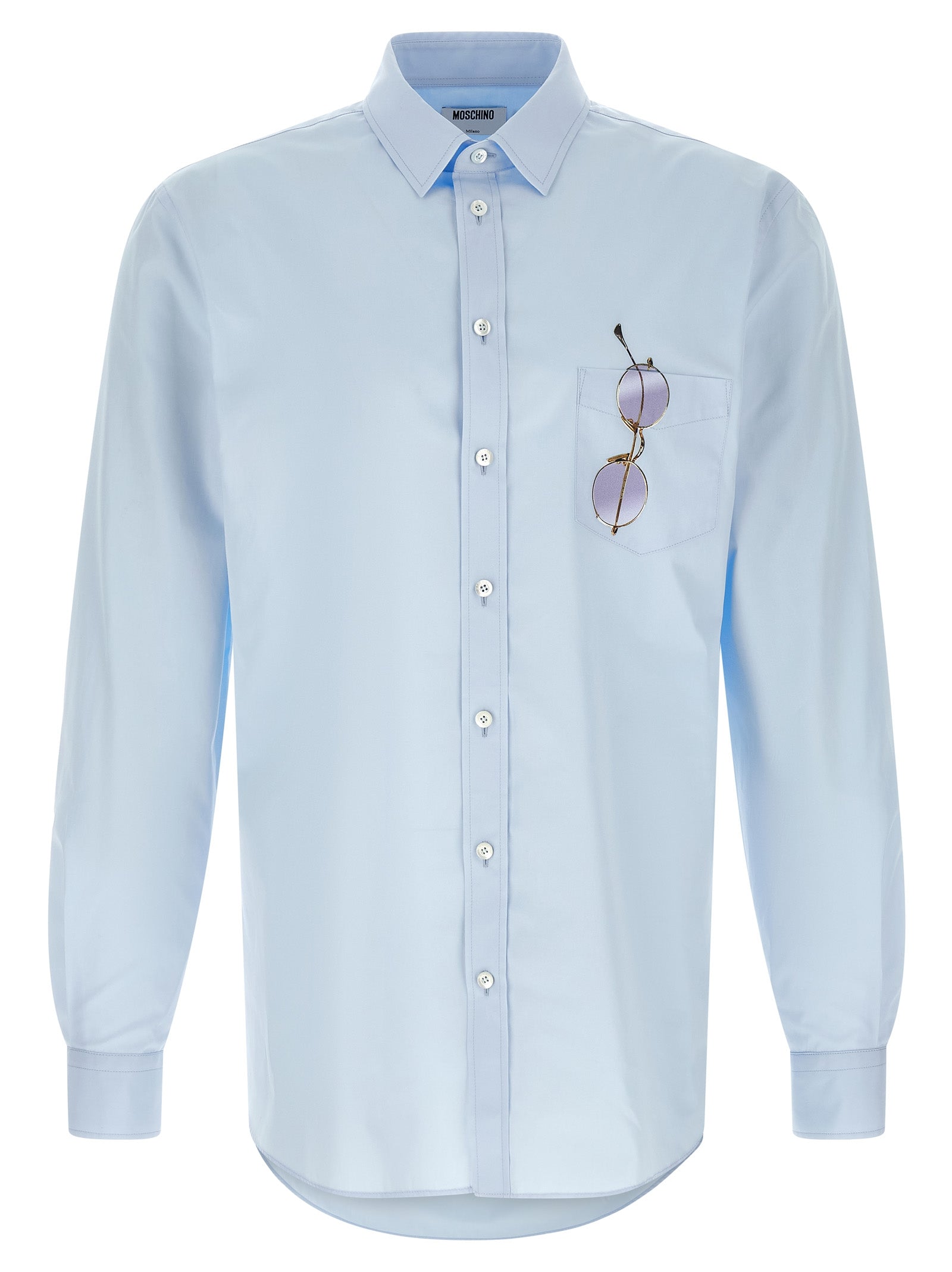 Moschino Blue Cotton Blouse Moschino