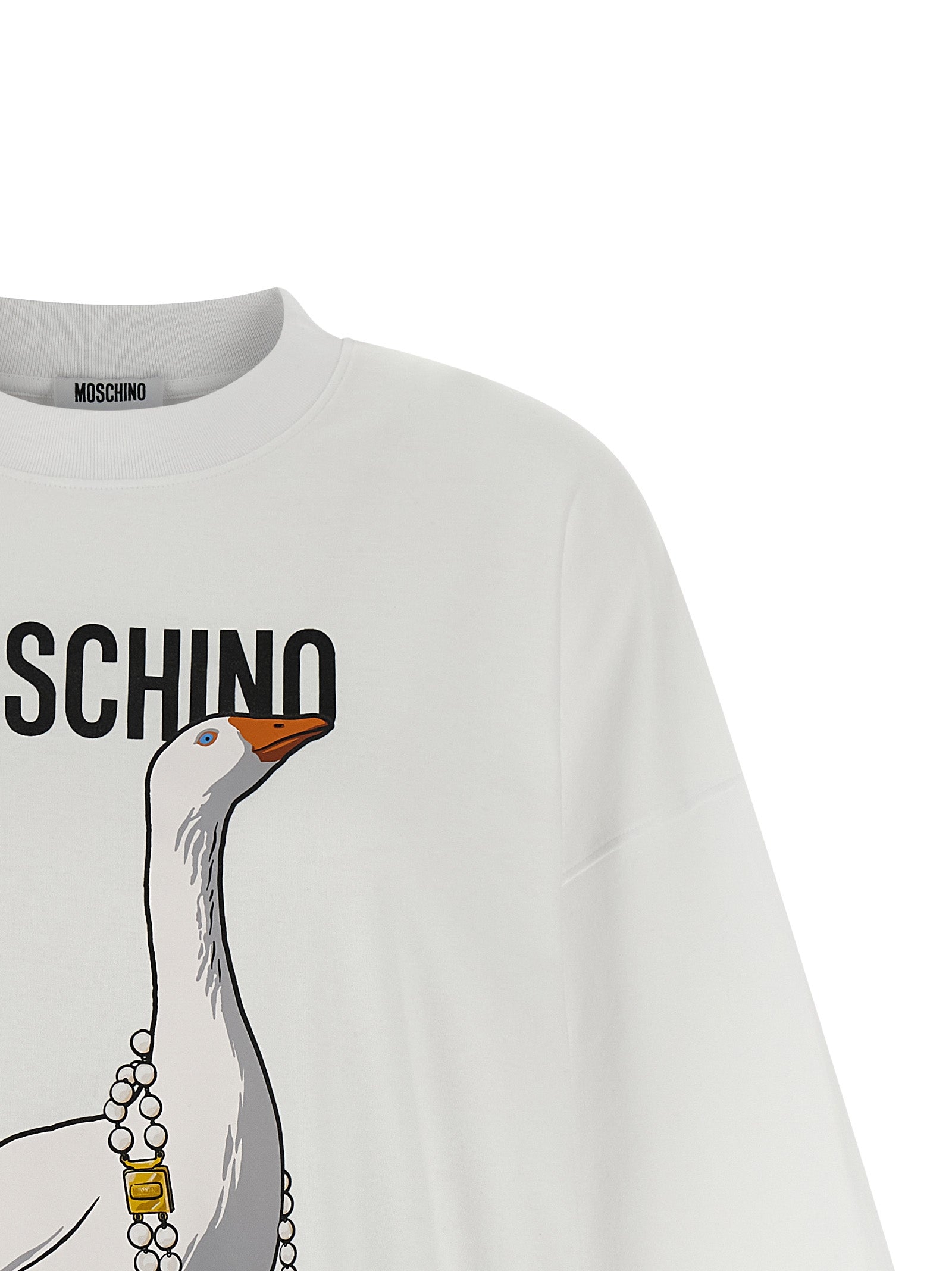 Moschino White Cotton Short Dress Moschino