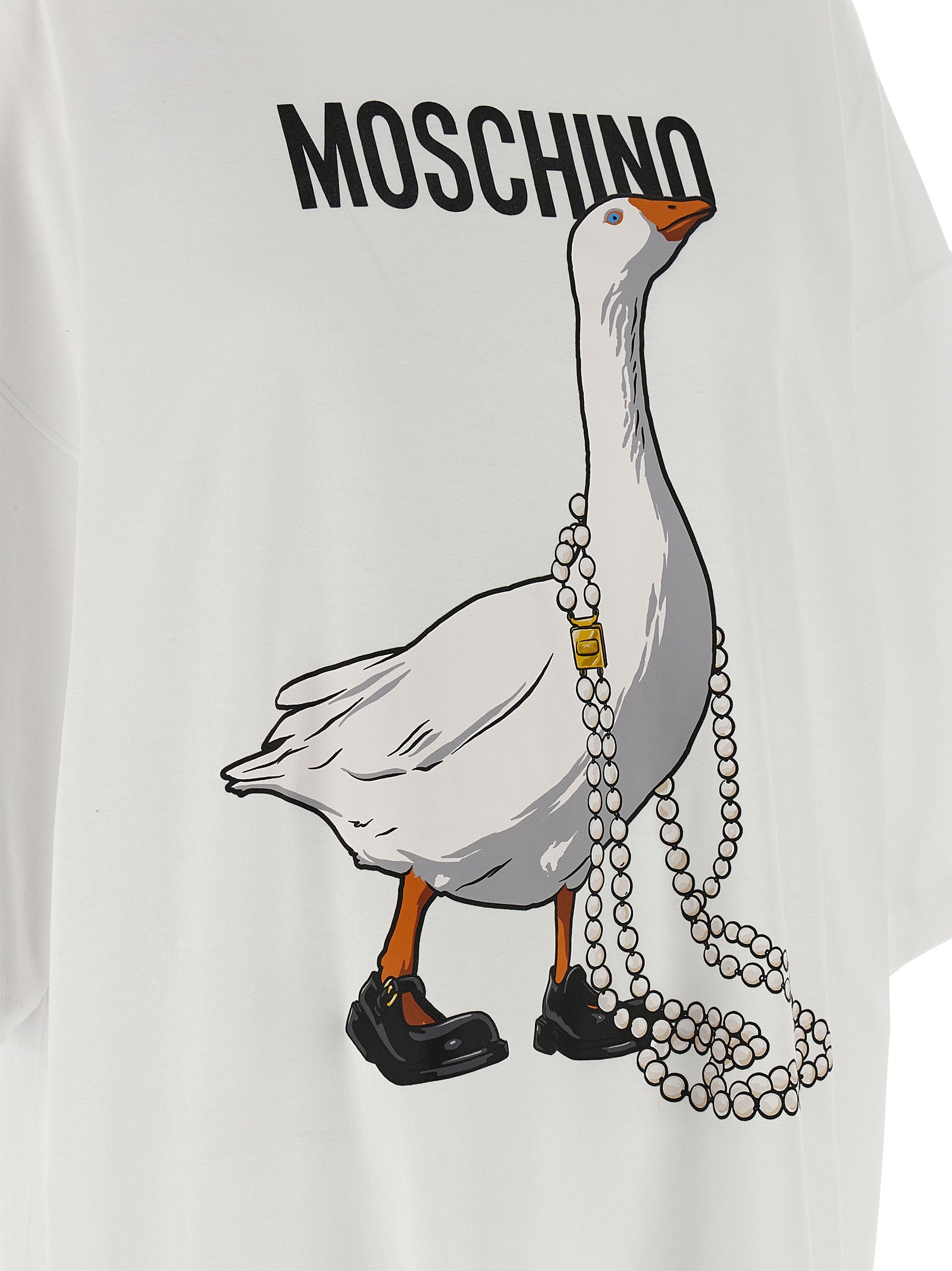 Moschino White Cotton Short Dress Moschino