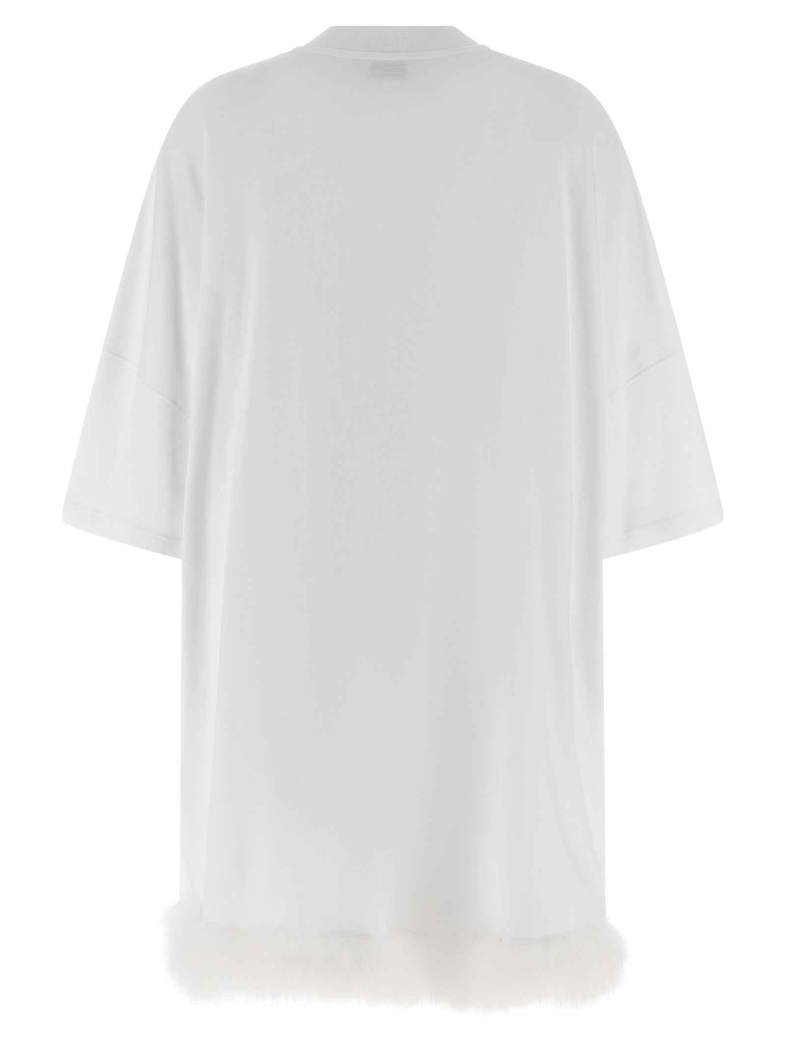 Moschino White Cotton Short Dress Moschino