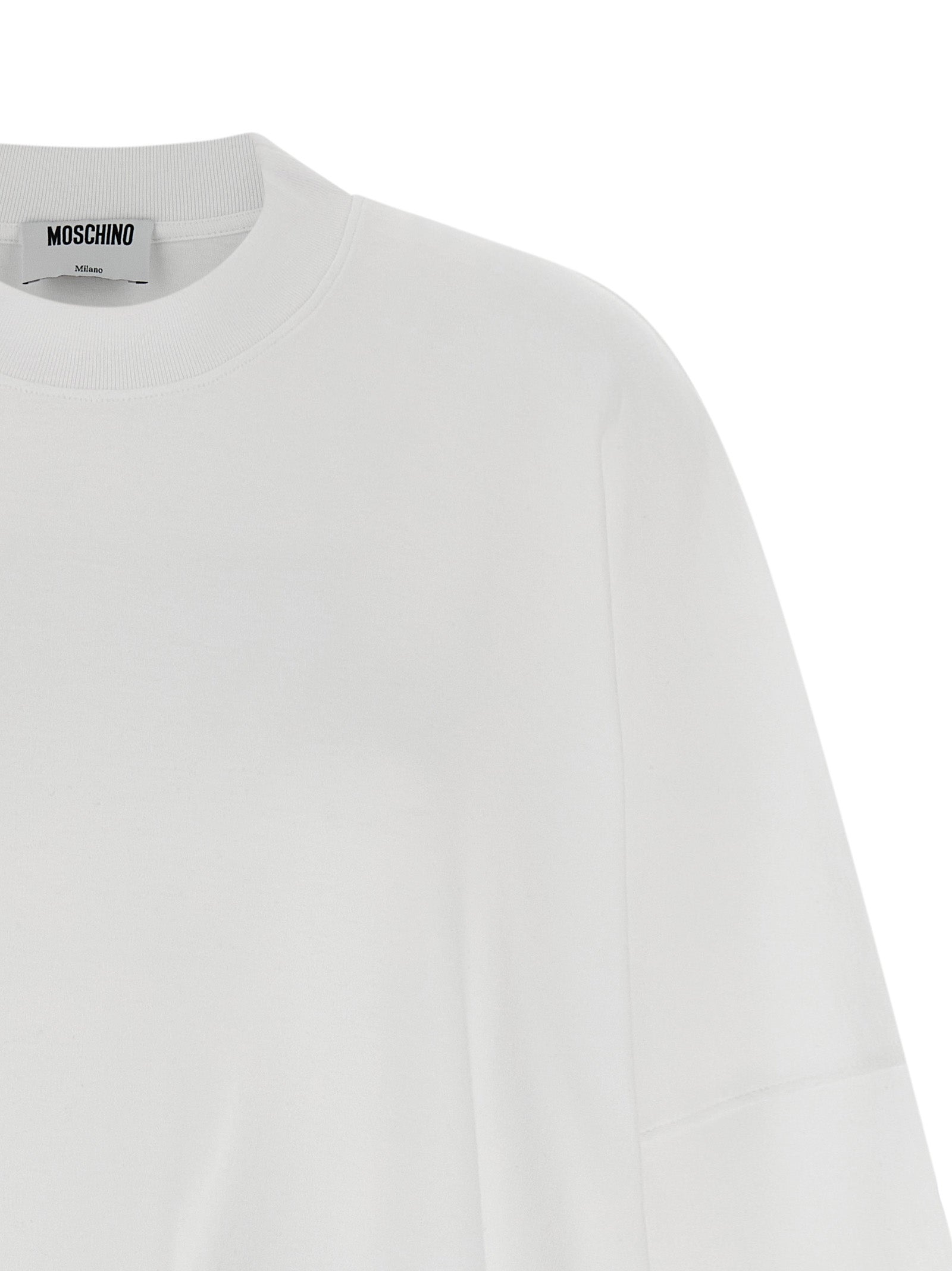 Moschino White Cotton Short Dress Moschino