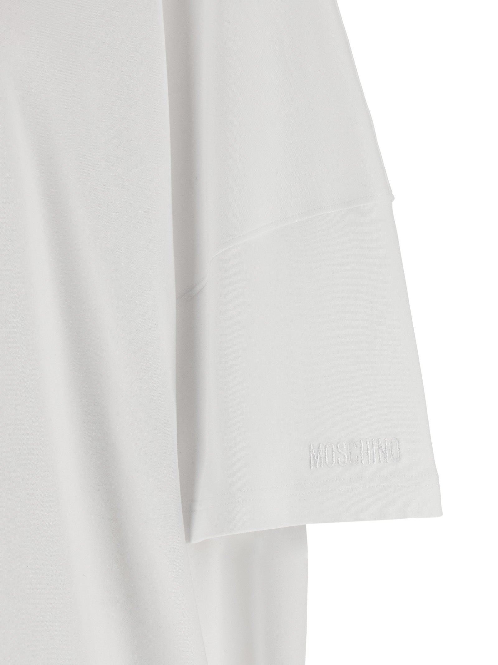 Moschino White Cotton Short Dress Moschino