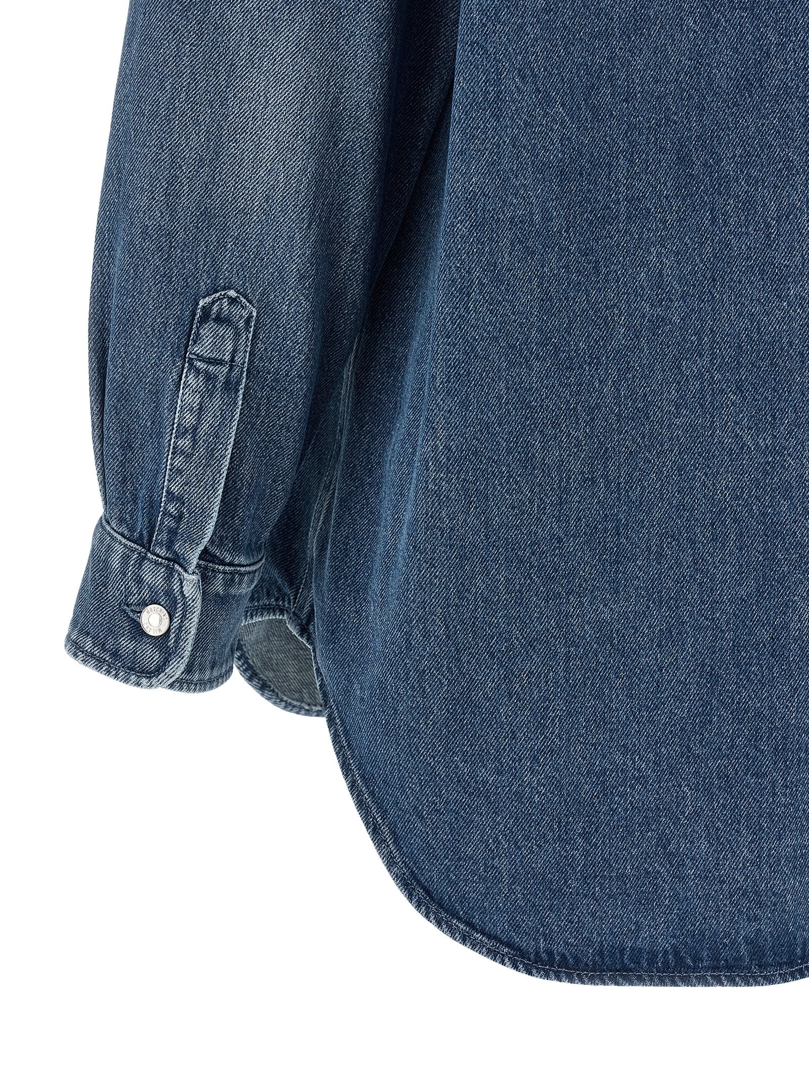 Moschino Blue Cotton Blouse Moschino
