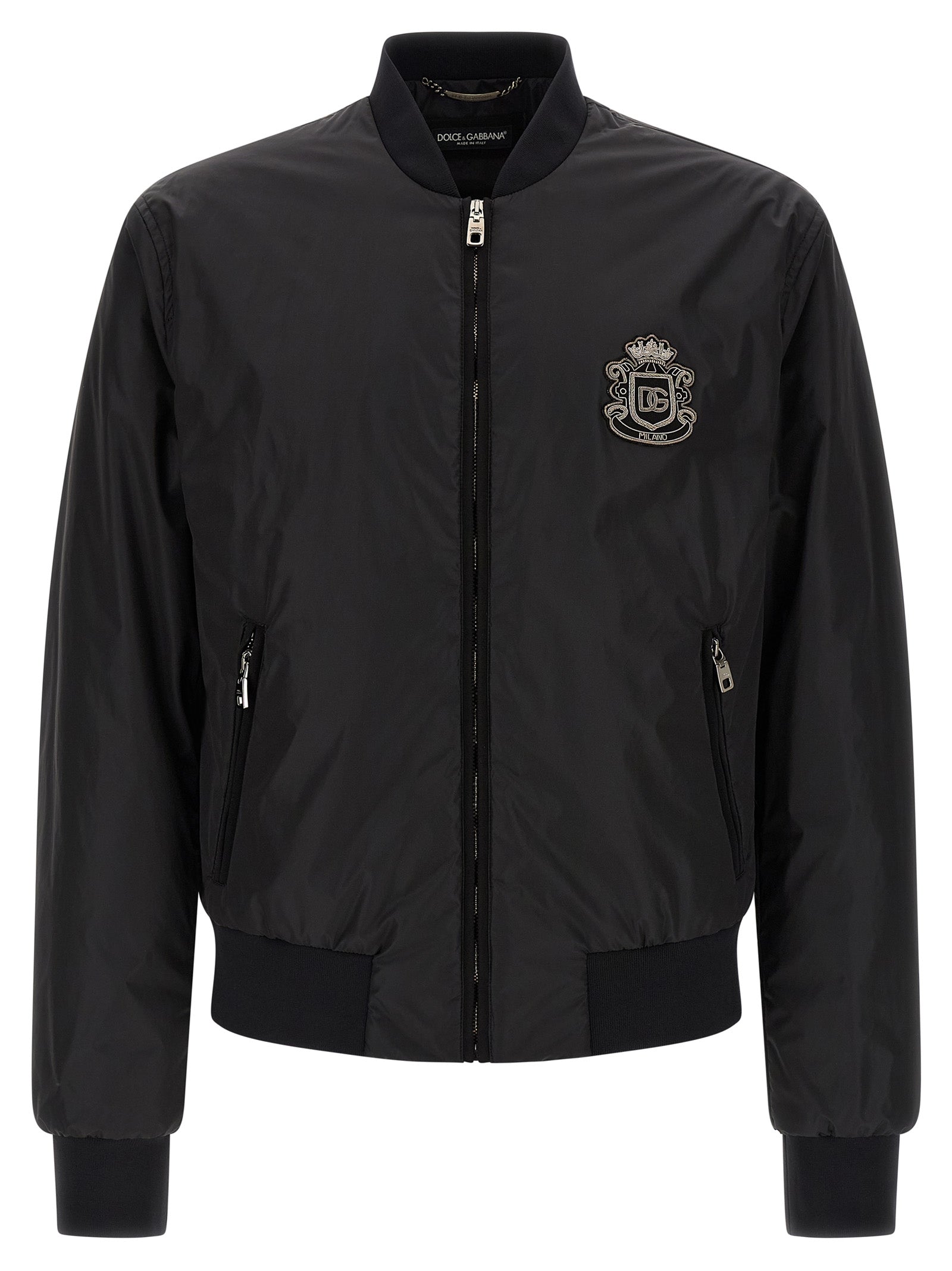 Dolce & Gabbana Black Polyamide Bomber Dolce & Gabbana