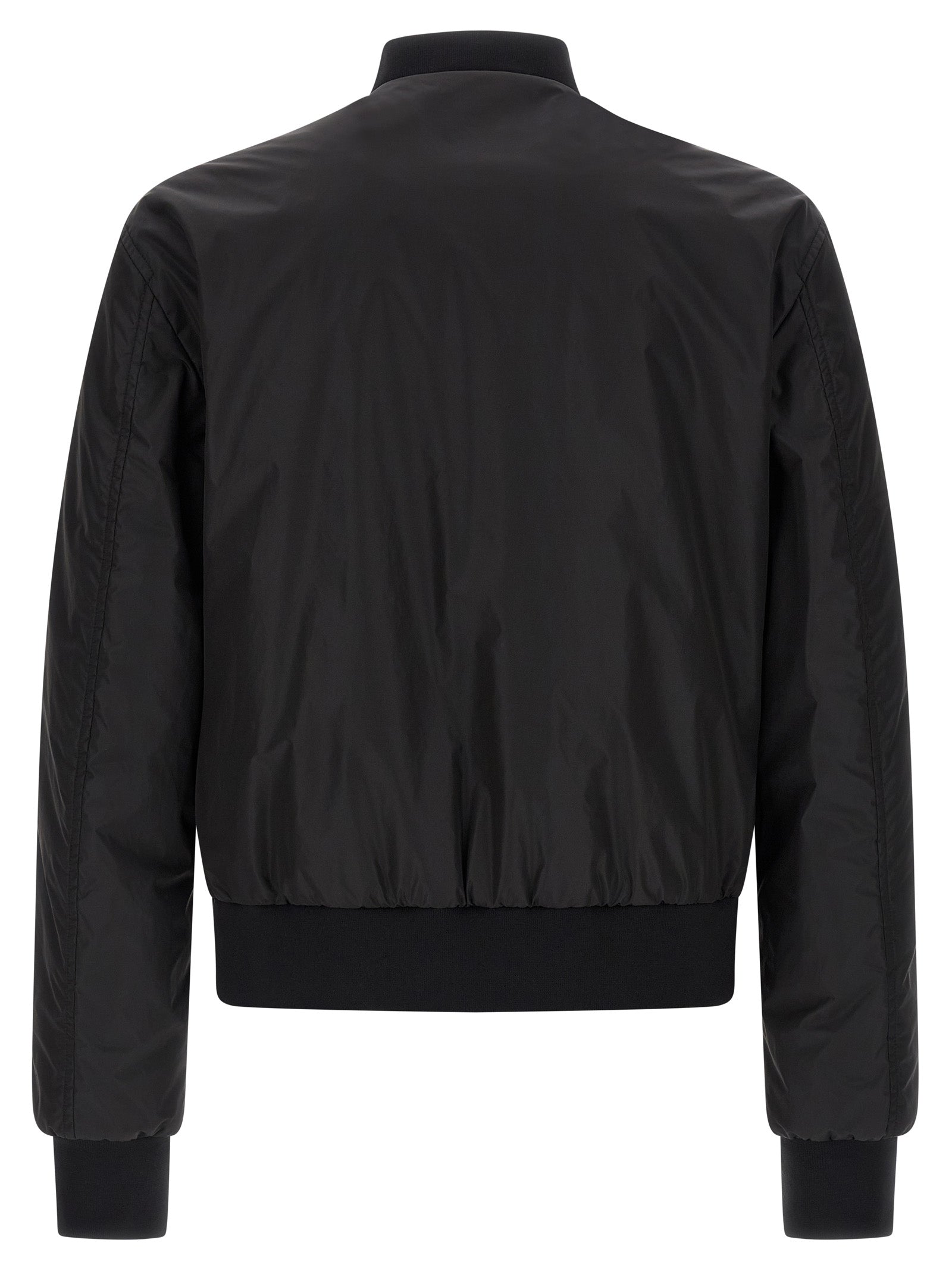 Dolce & Gabbana Black Polyamide Bomber Dolce & Gabbana