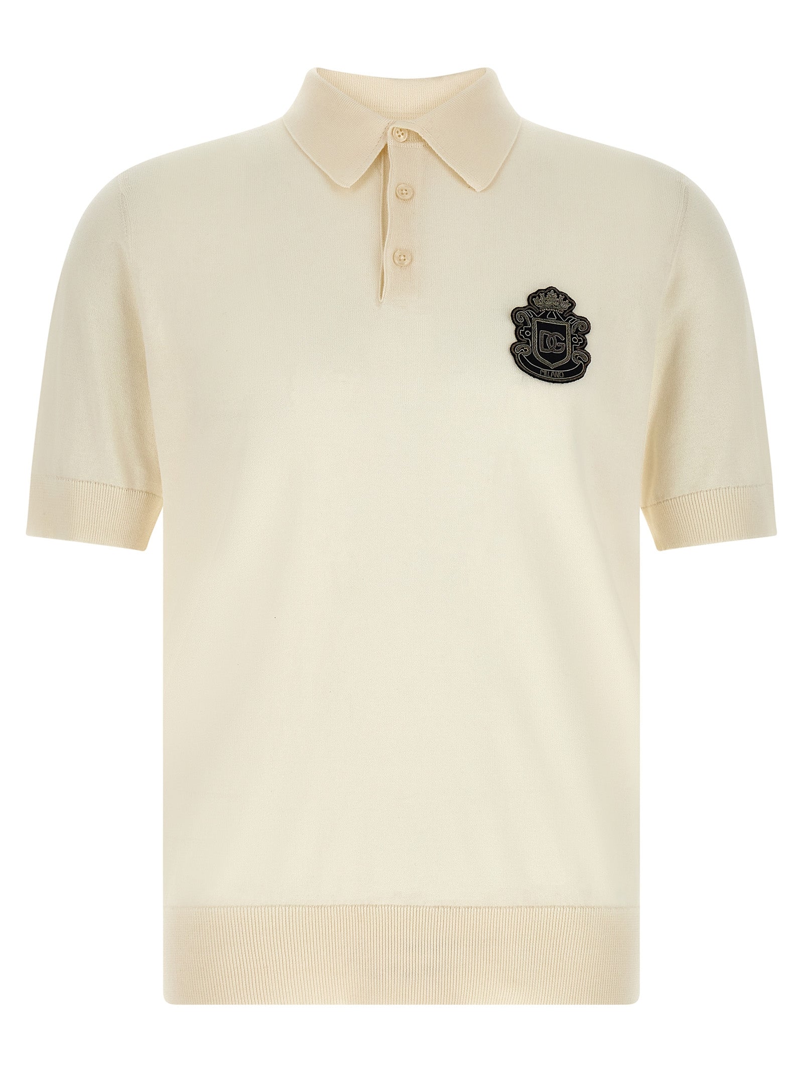 Dolce & Gabbana White Cotton Polo Shirt Dolce & Gabbana