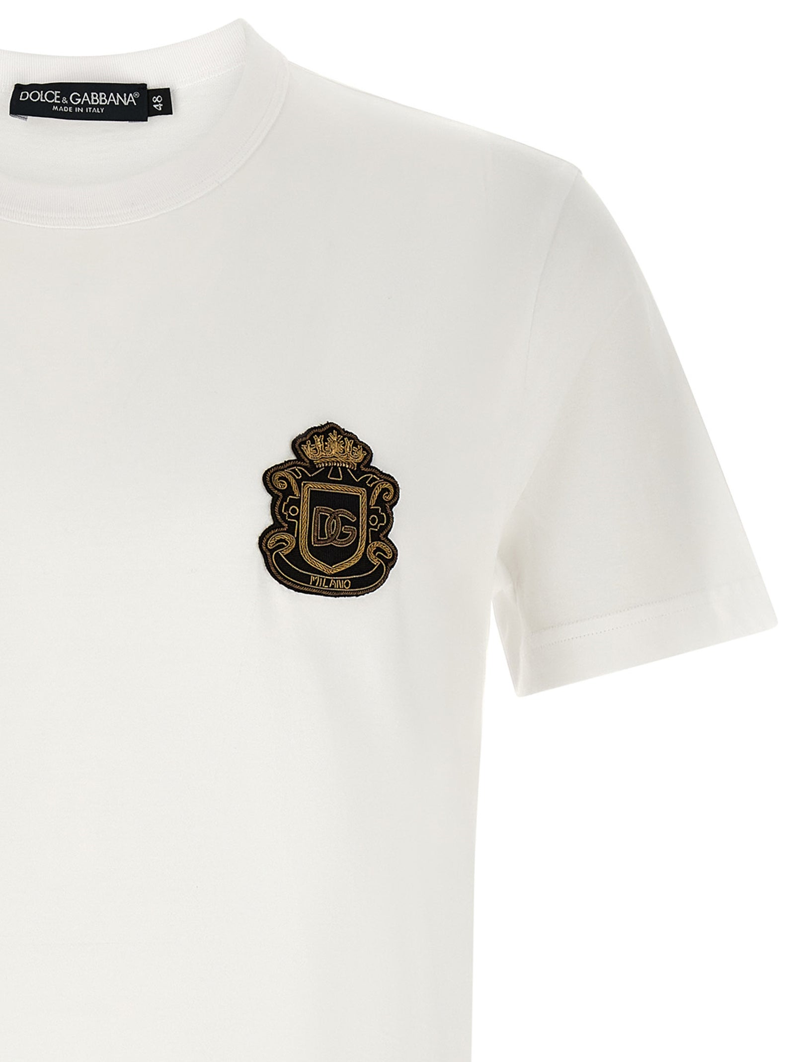 Dolce & Gabbana White Cotton T-Shirt Dolce & Gabbana