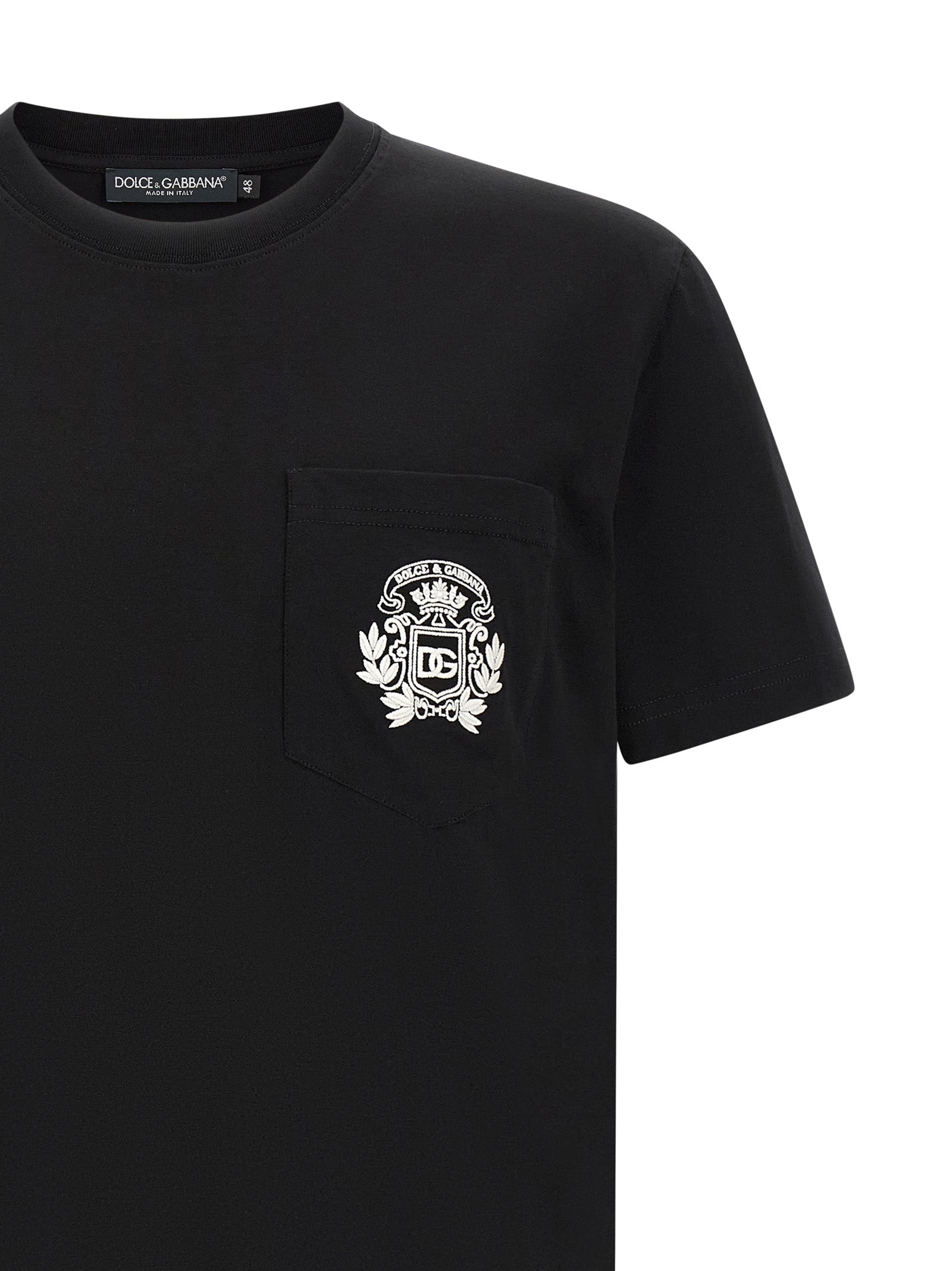 Dolce & Gabbana Black Cotton T-Shirt Dolce & Gabbana