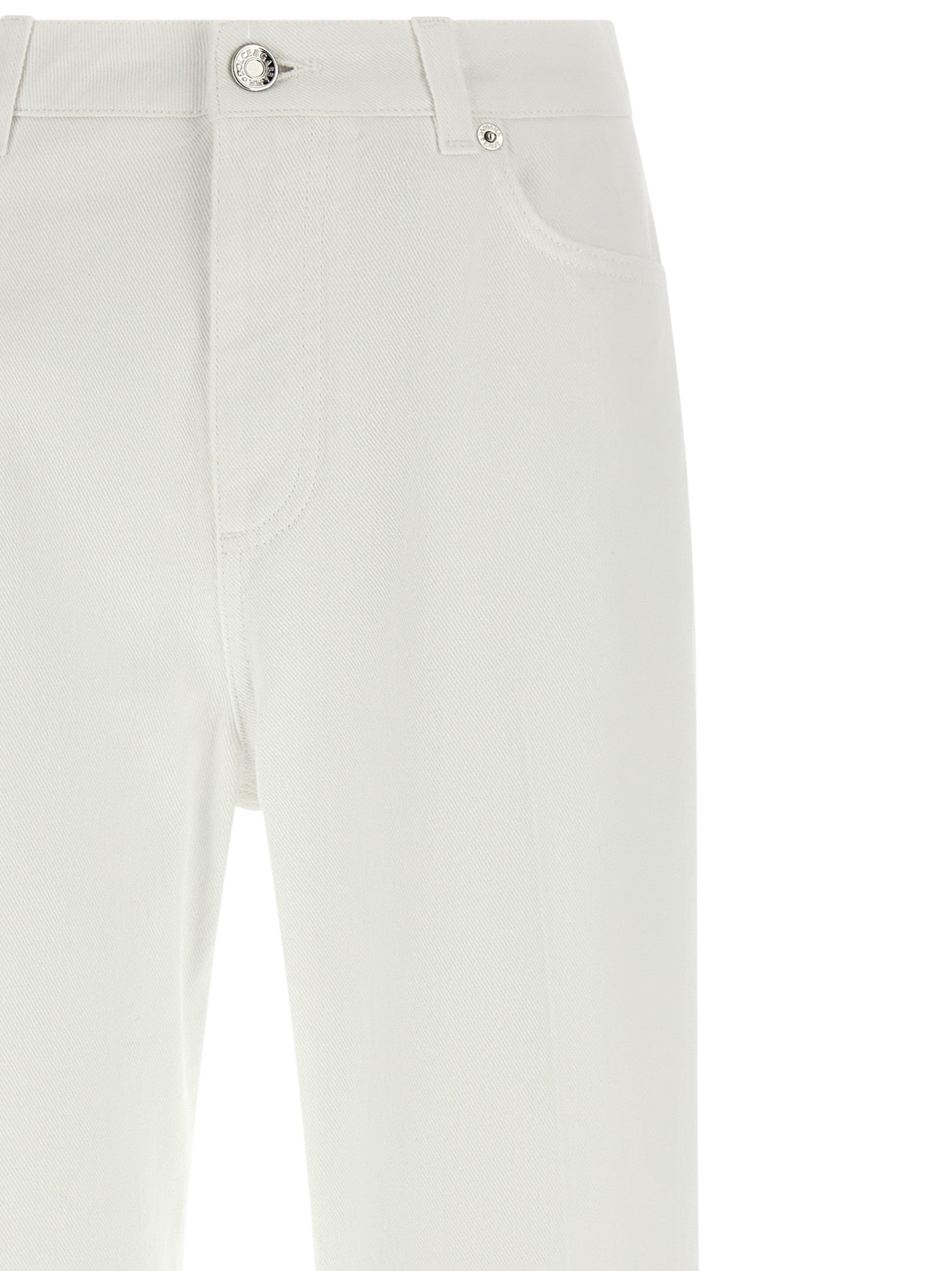 Dolce & Gabbana White Cotton Flared Jeans Dolce & Gabbana