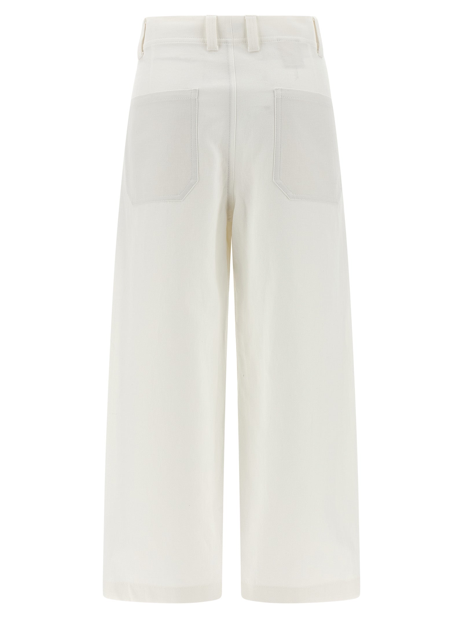 Brunello Cucinelli White Cotton Chino Pants Brunello Cucinelli