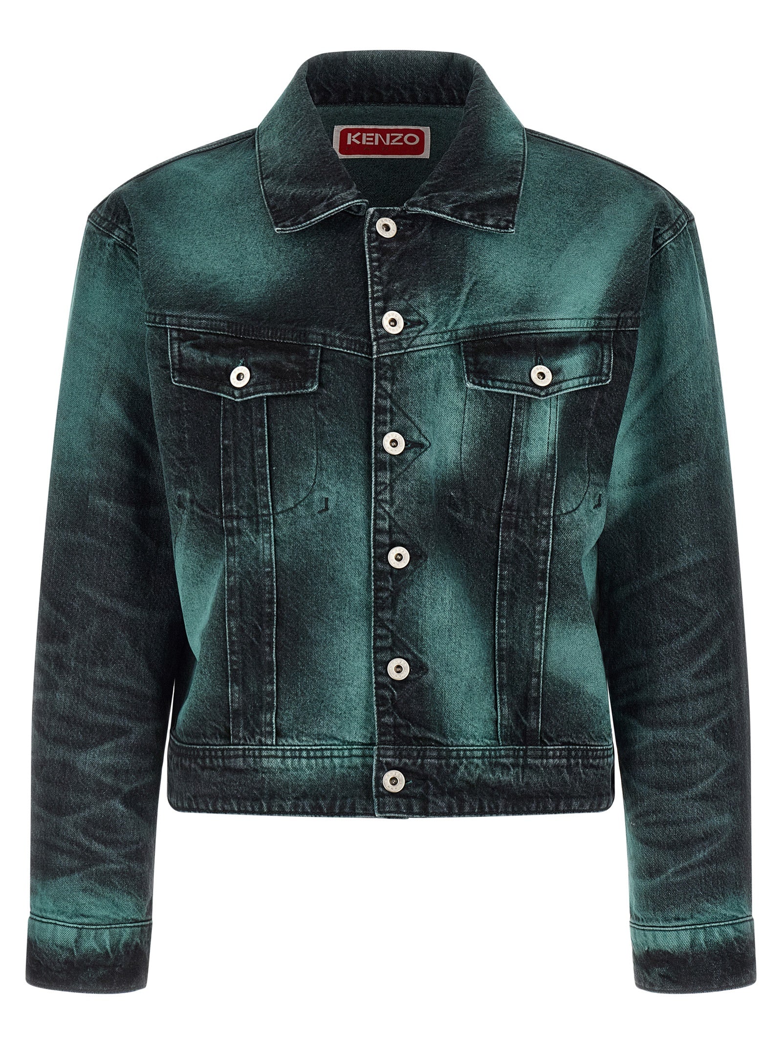 Kenzo Gray Cotton Denim Jacket Kenzo