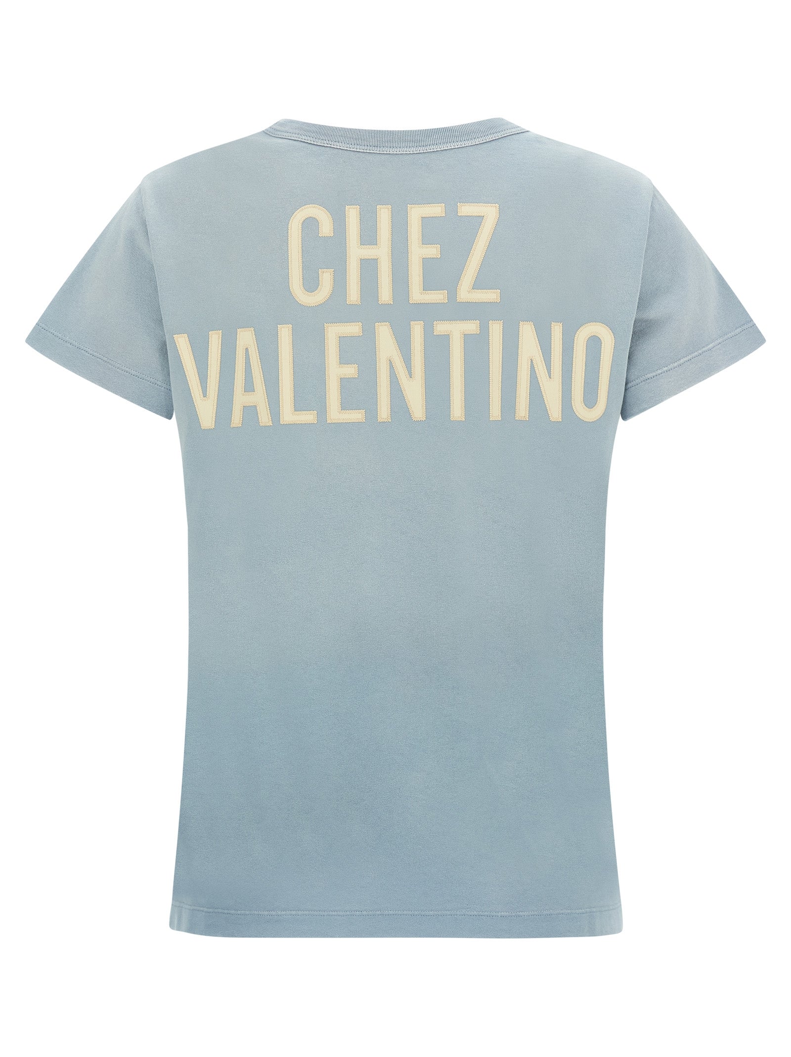 Valentino Garavani Blue Cotton T-Shirt Valentino Garavani