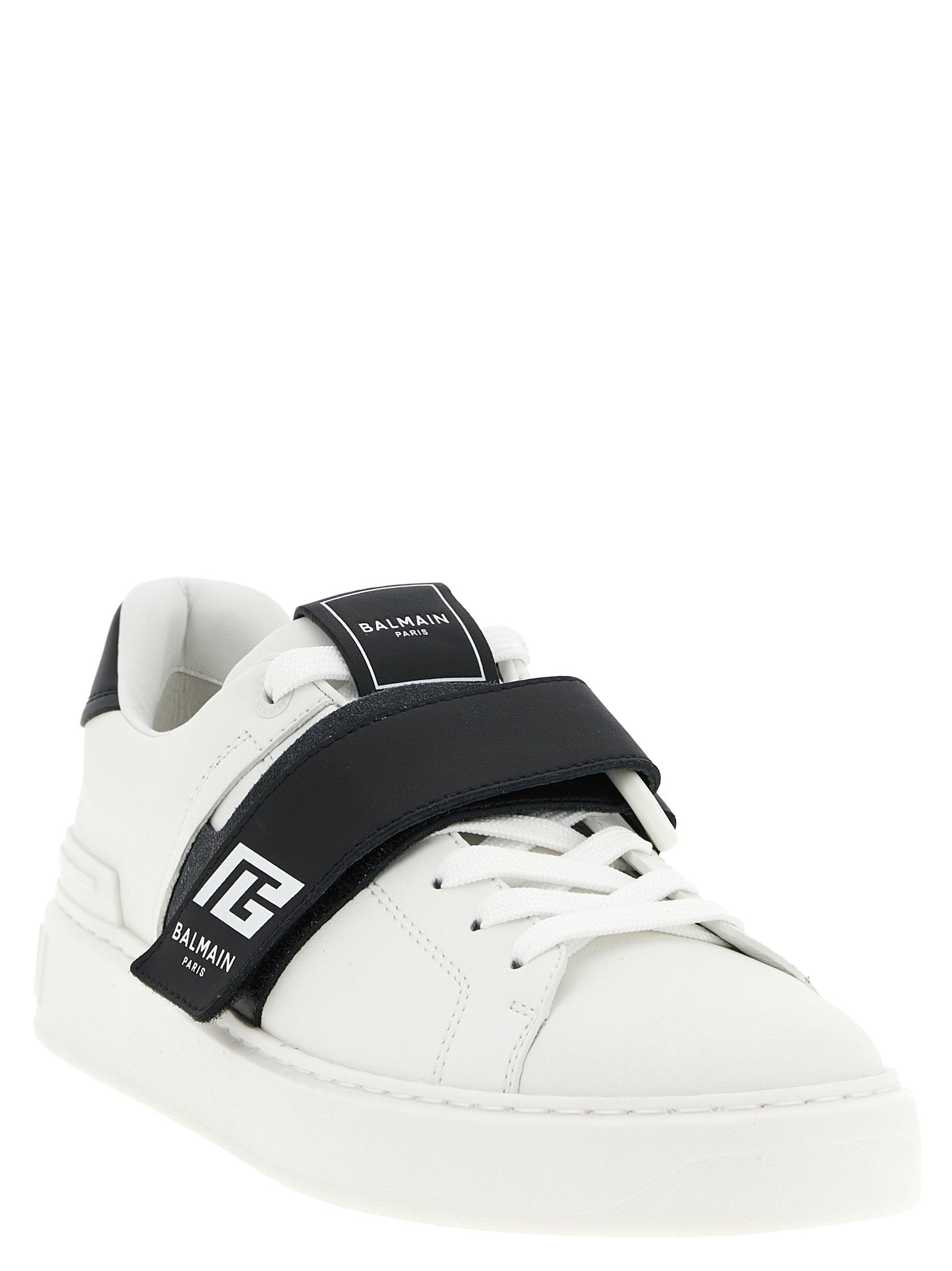 Balmain Bicolor Calfskin Low Top Sneakers Balmain