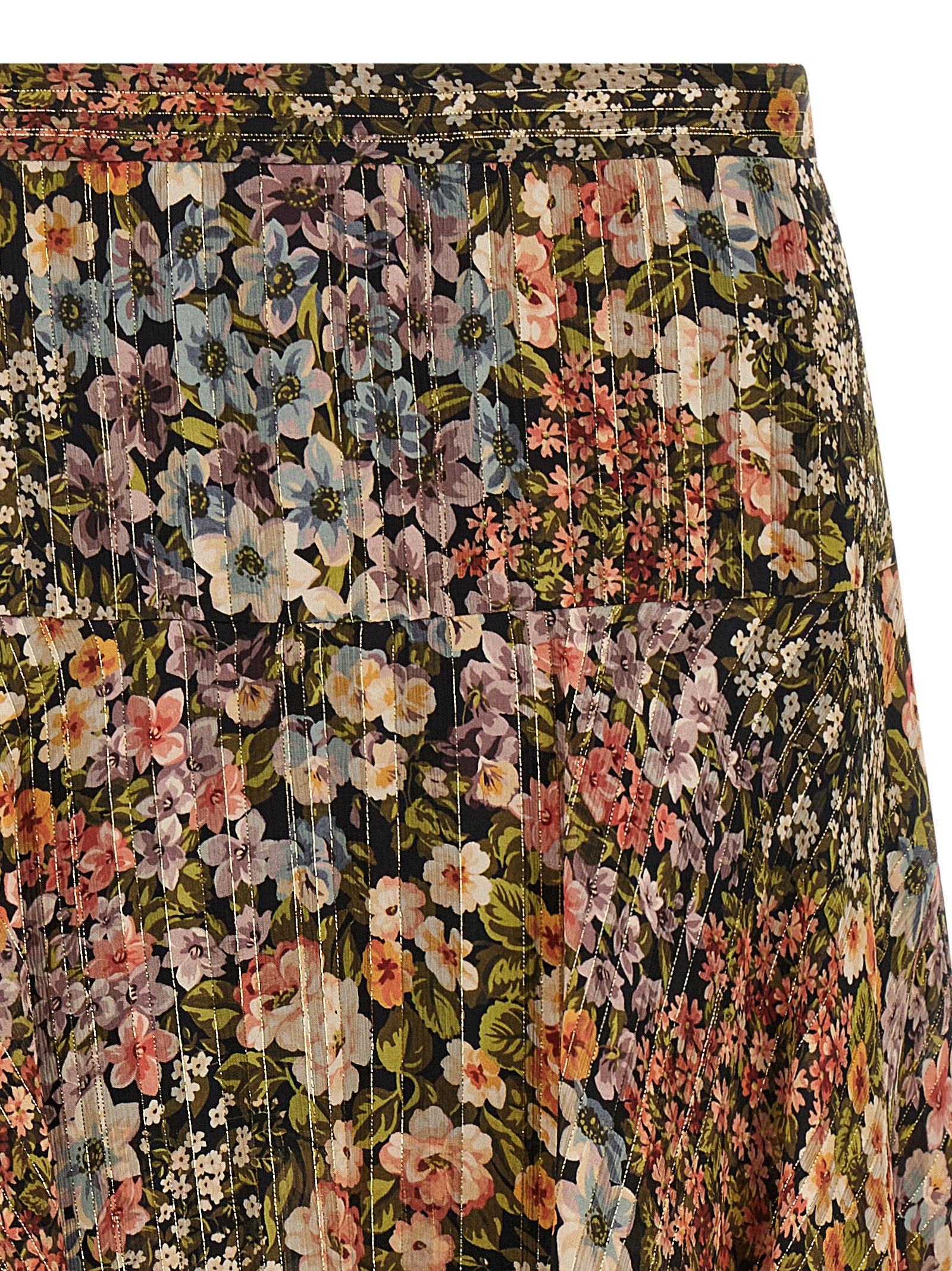 Valentino Garavani Multicolor Silk Midi Skirt Valentino Garavani