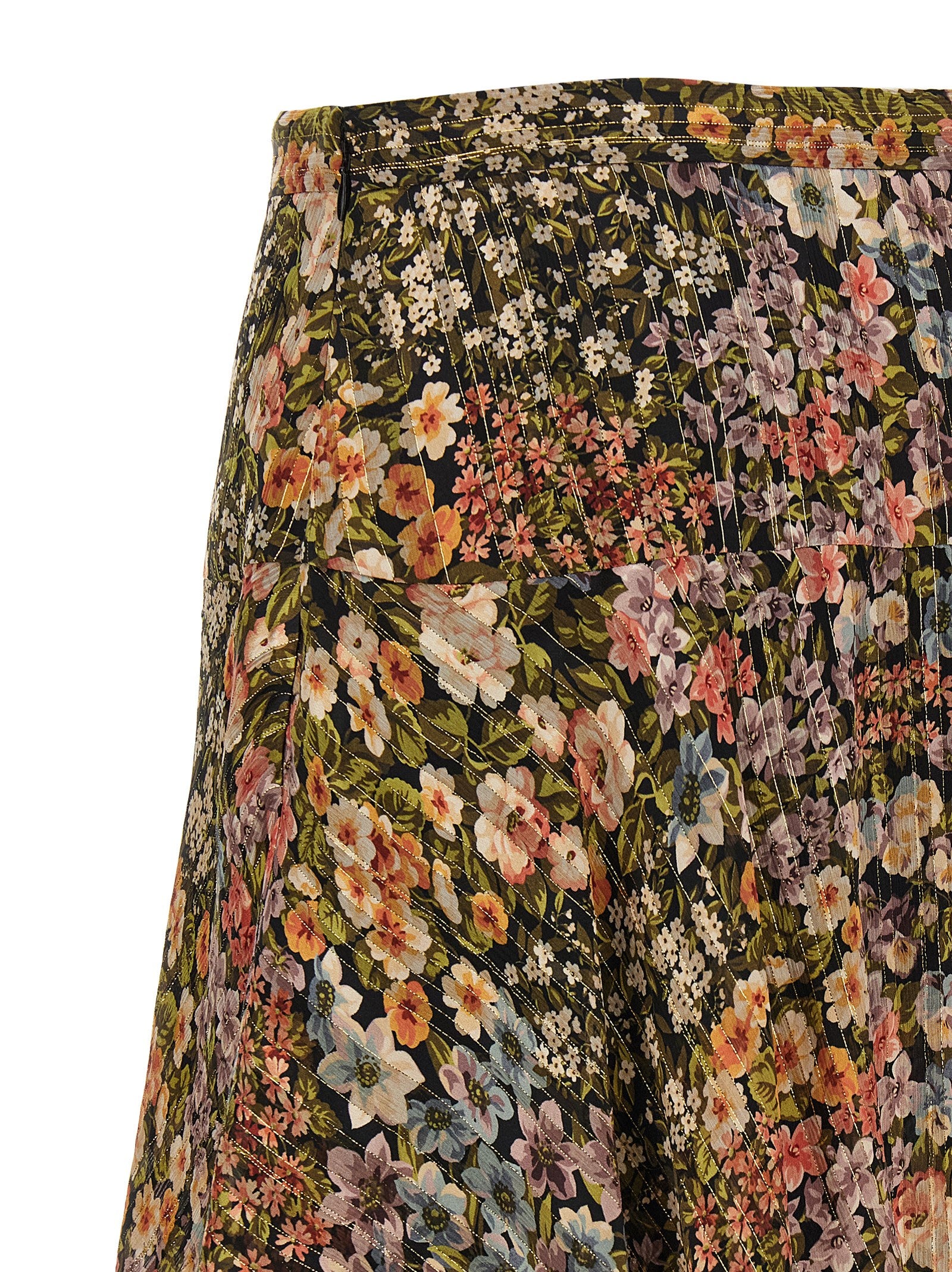 Valentino Garavani Multicolor Silk Midi Skirt Valentino Garavani